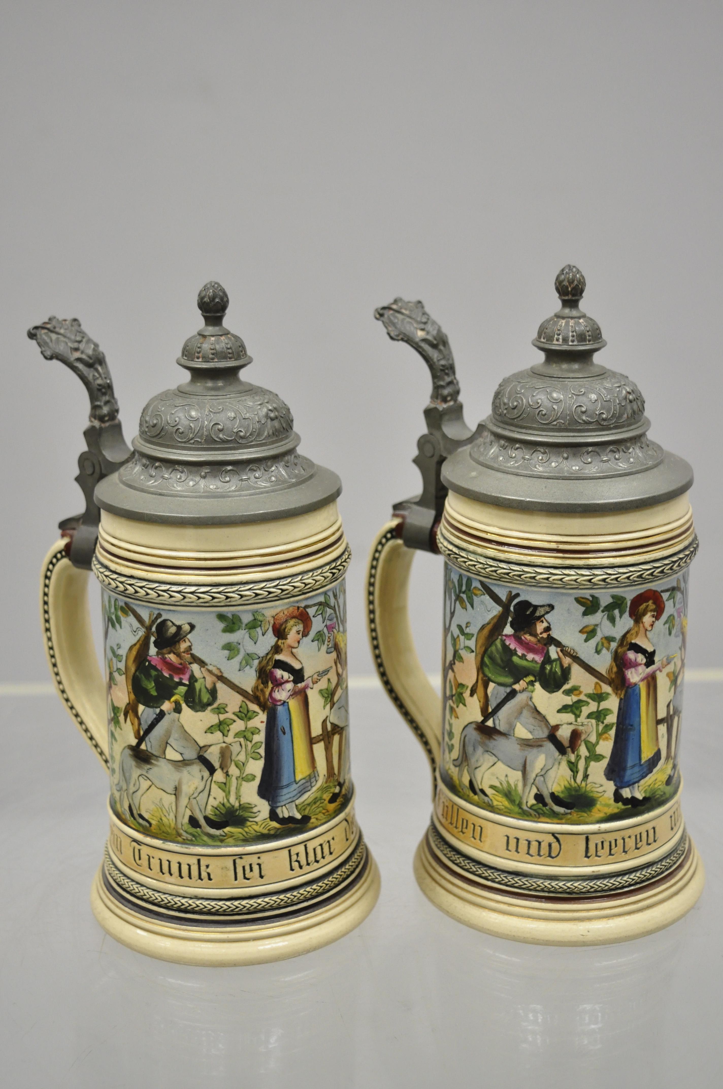 Details about   Vintage German Stein with Pewter Lid 7.5" 