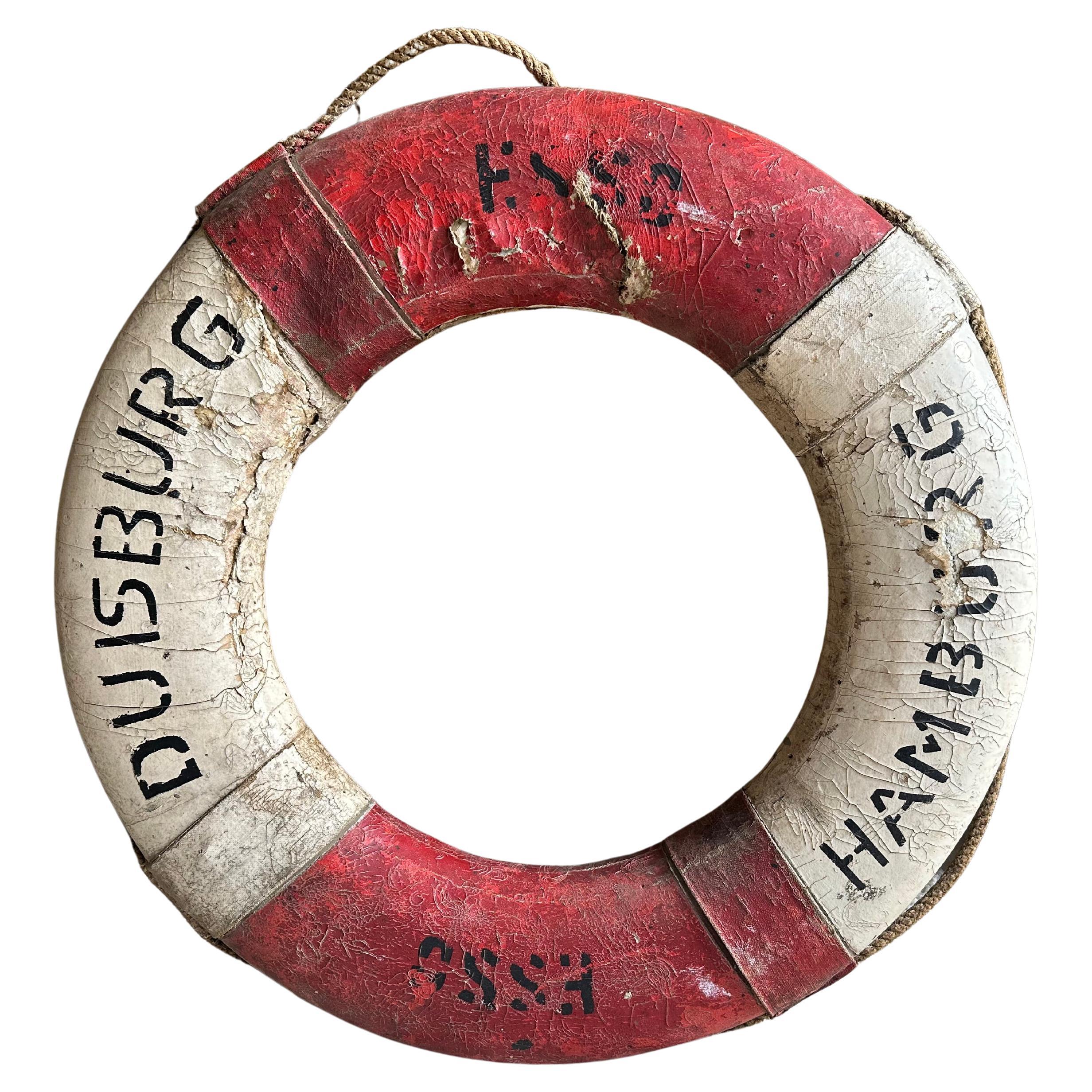 Antike deutsche Rettungsboje mit starker Patina - Anfang 20. im Angebot