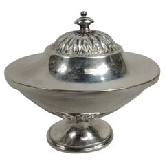 Antique German Neoclassical Silver Covered Urn