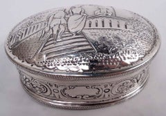 Antique German Neoclassical Silver Trinket Box