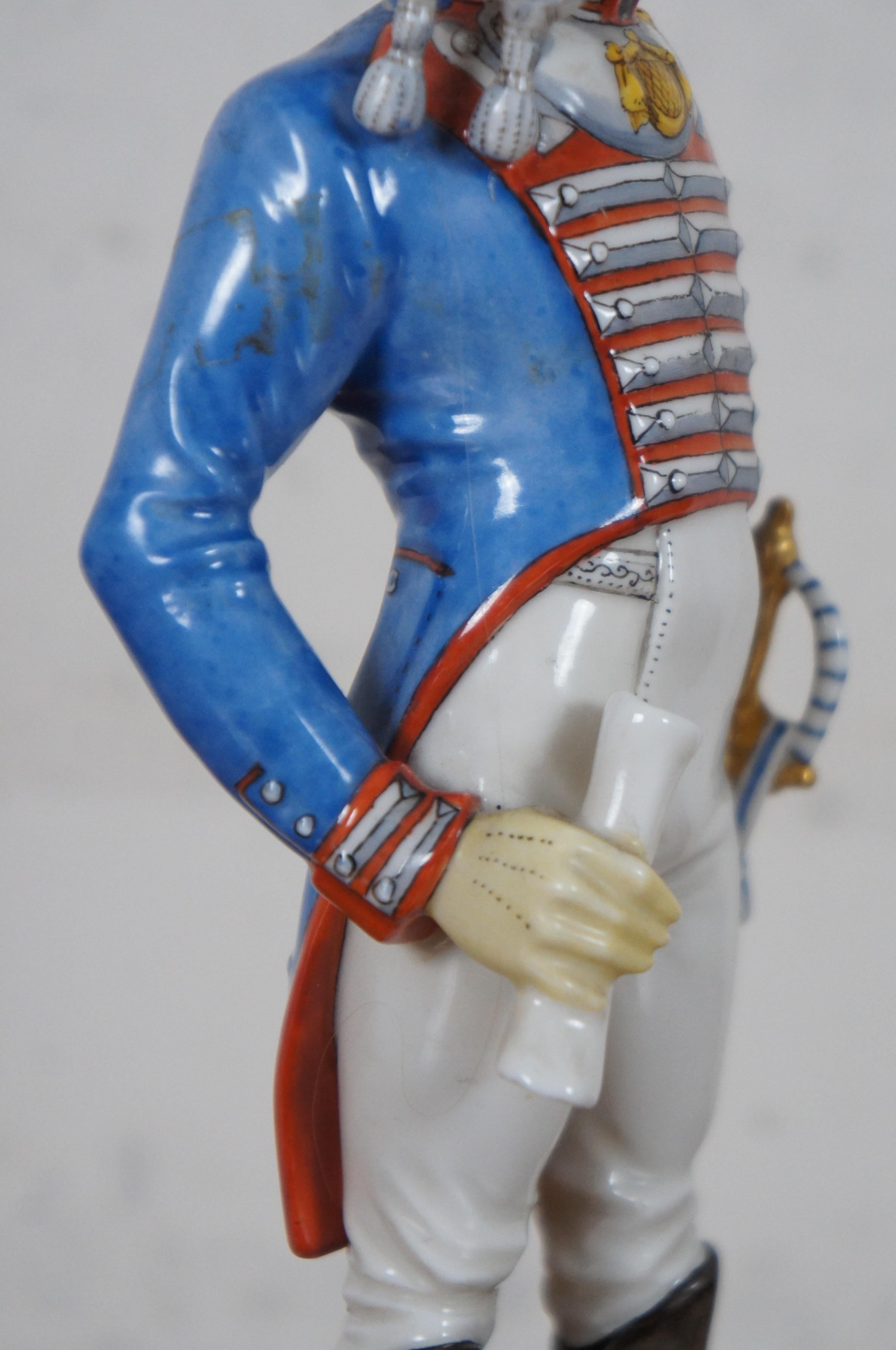Antique German Nymphenburg Porcelain Napoleonic Grenadier Soldier Figurine 4