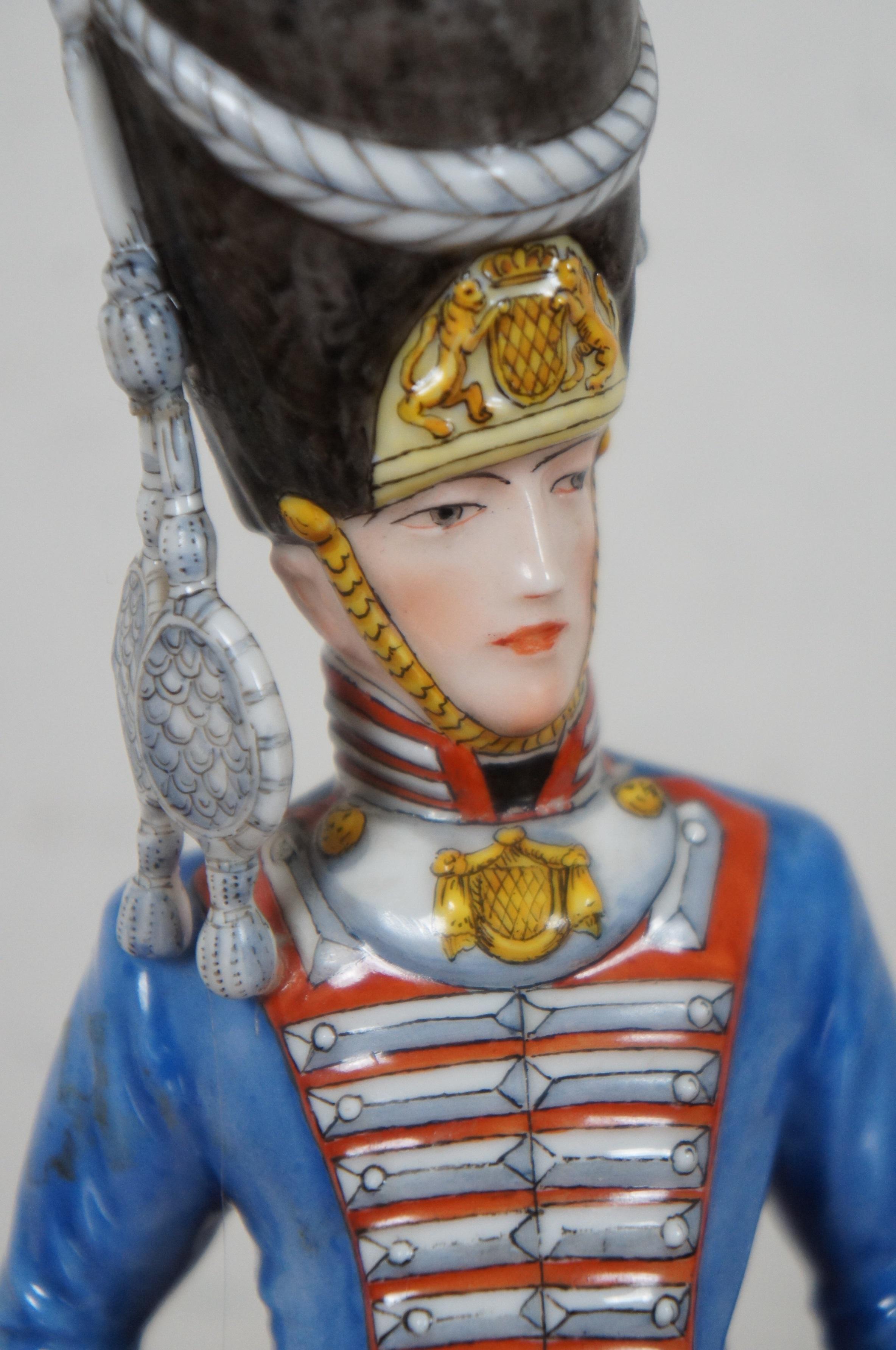 Antique German Nymphenburg Porcelain Napoleonic Grenadier Soldier Figurine 5