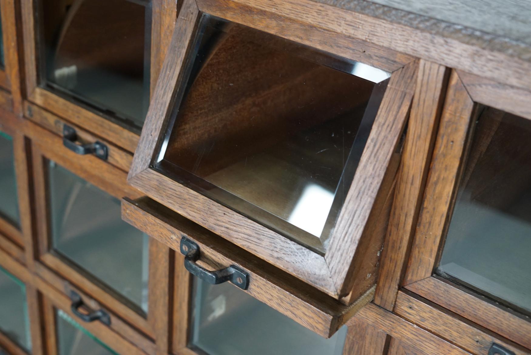 Antique German Oak Haberdashery Shop Cabinet, 1920/30s For Sale 6