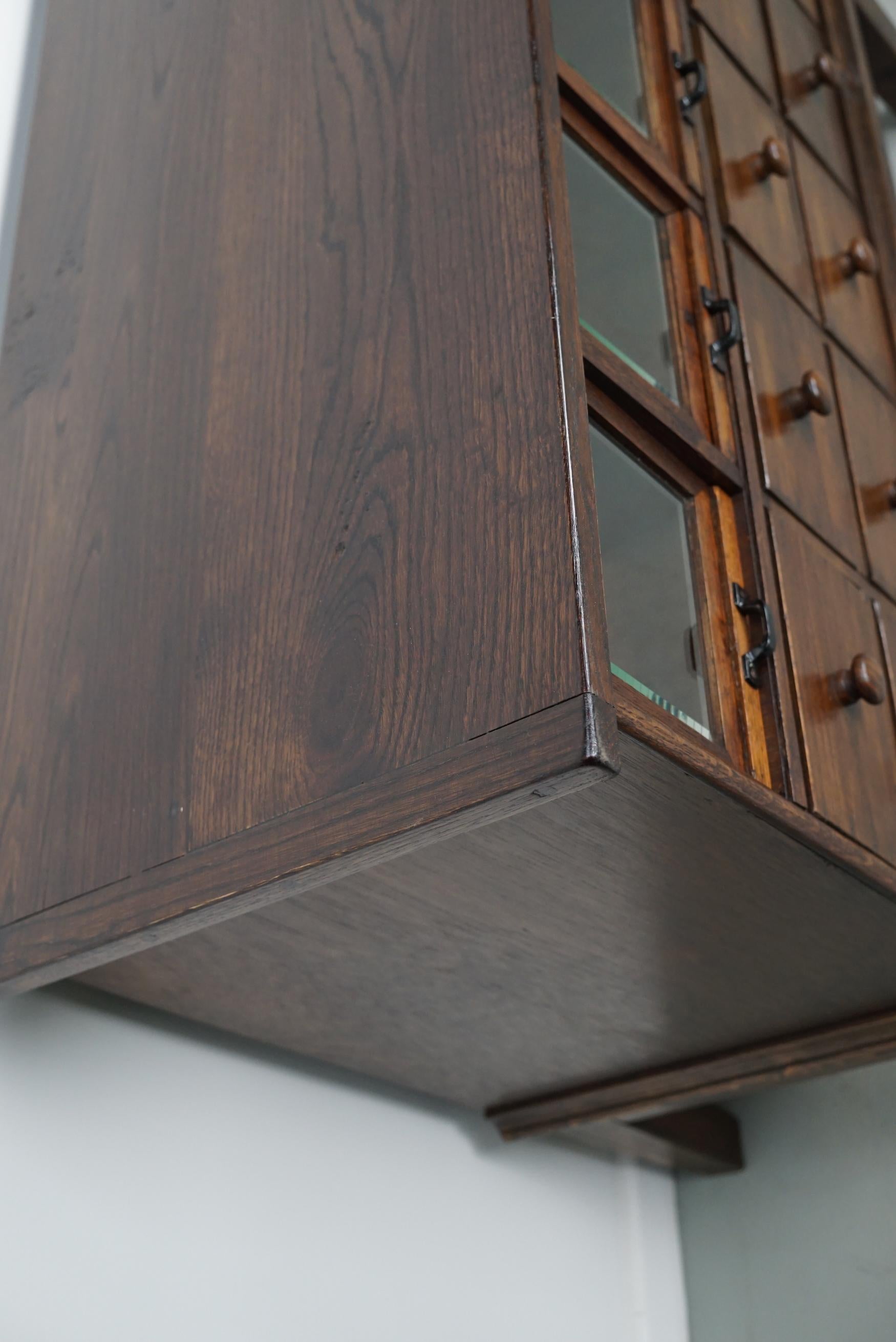 Antique German Oak Haberdashery Shop Cabinet, 1920/30s For Sale 7