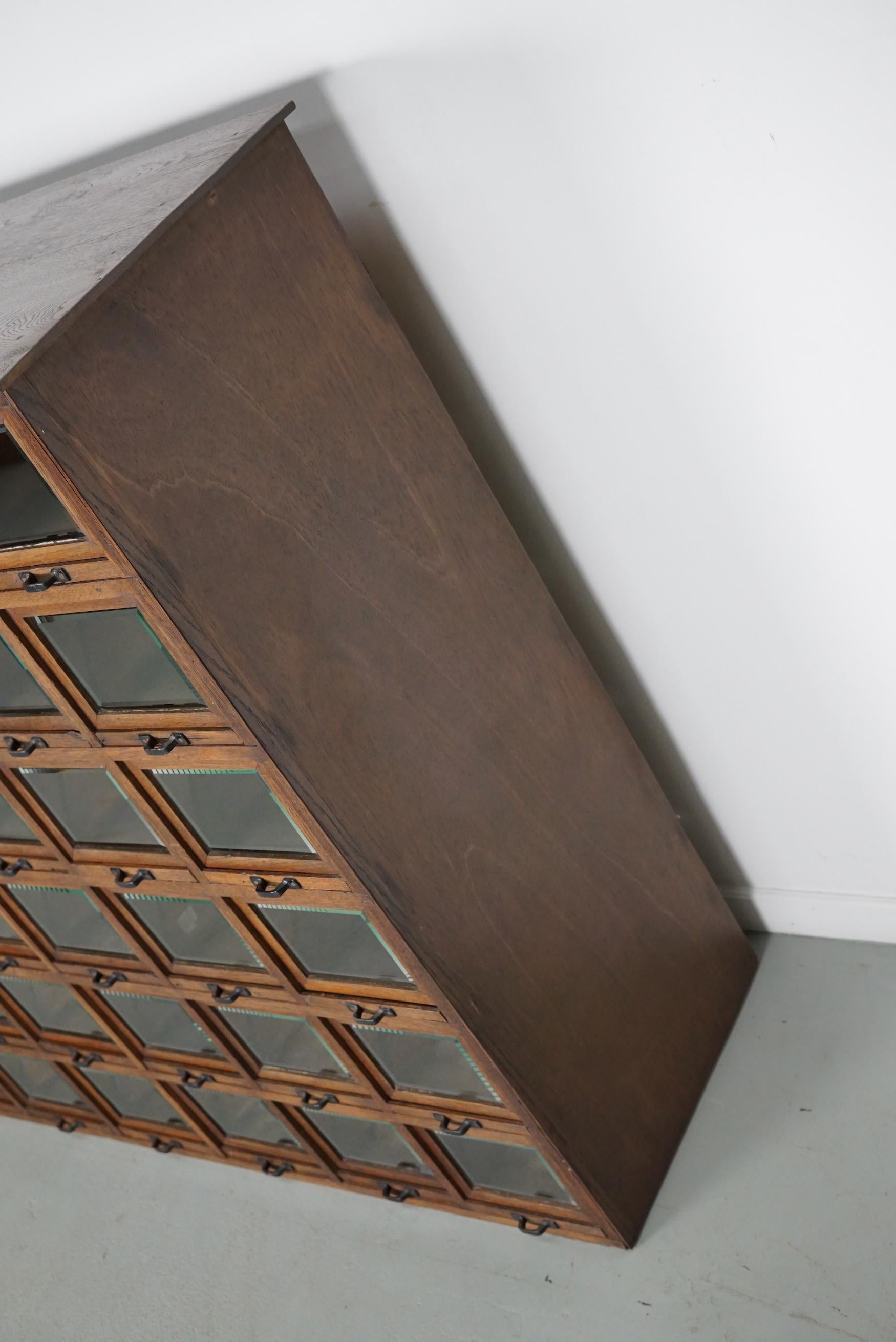 Antique German Oak Haberdashery Shop Cabinet, 1920/30s For Sale 10