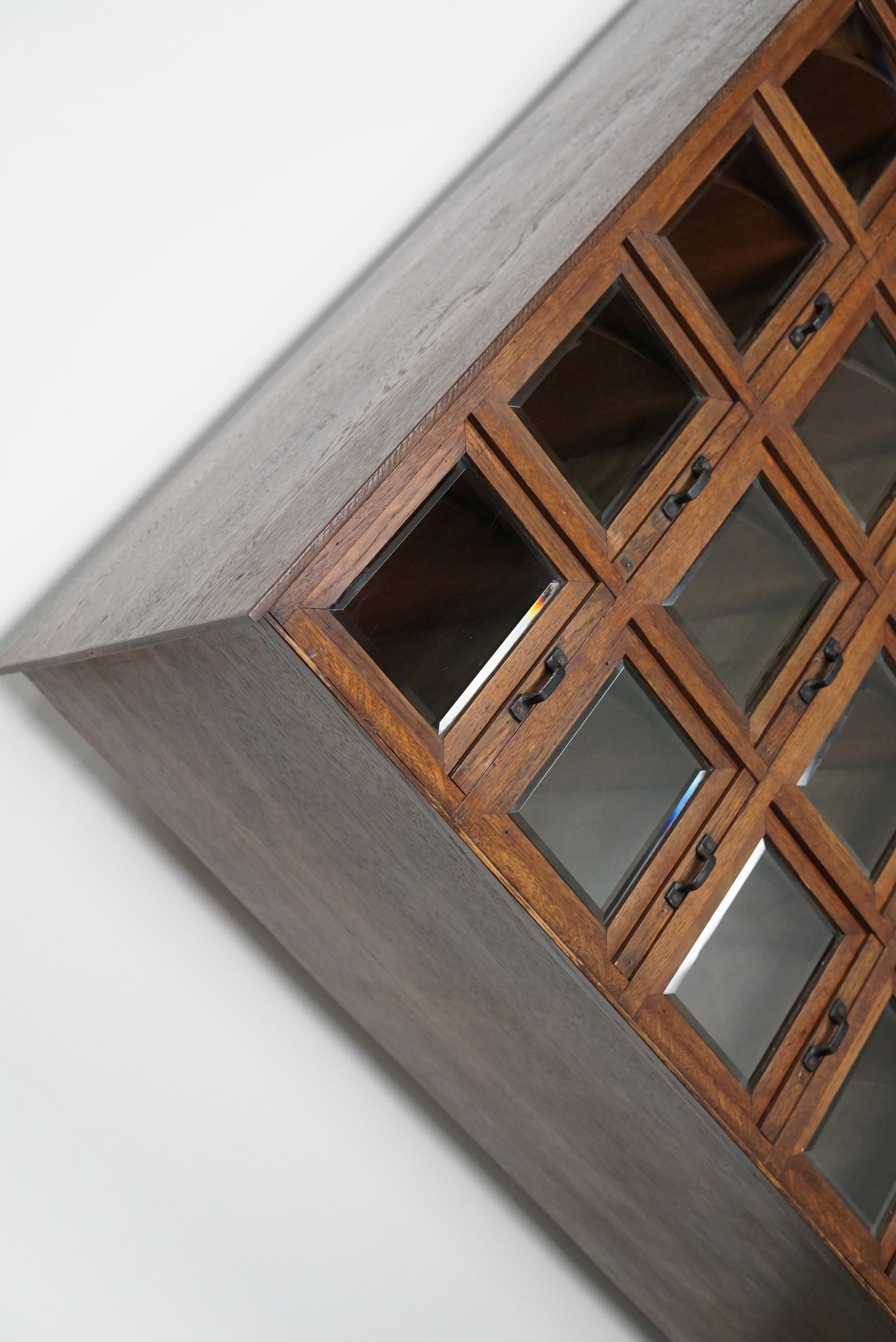 Antique German Oak Haberdashery Shop Cabinet, 1920/30s For Sale 12