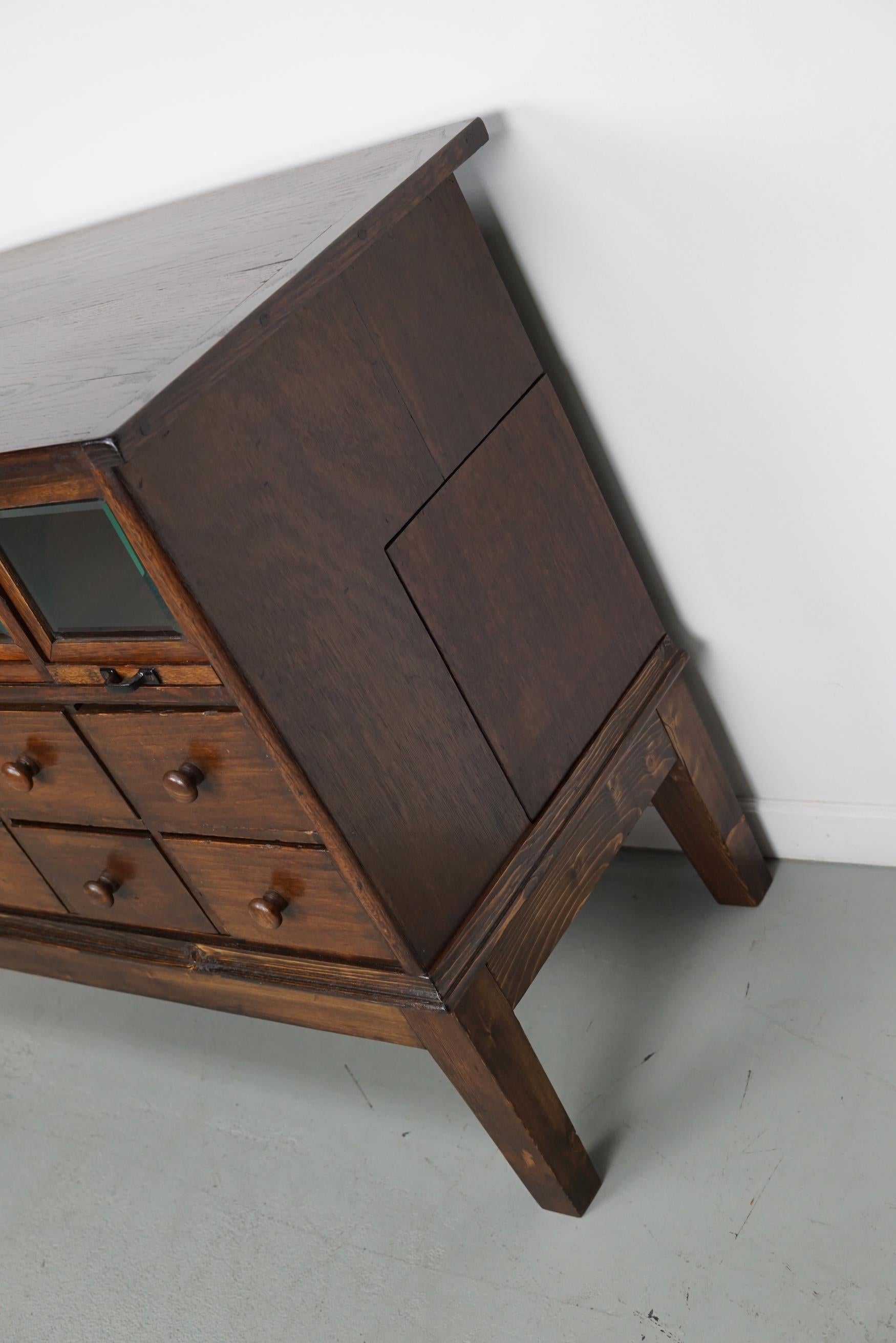 Antique German Oak Haberdashery Shop Cabinet, 1920/30s For Sale 2