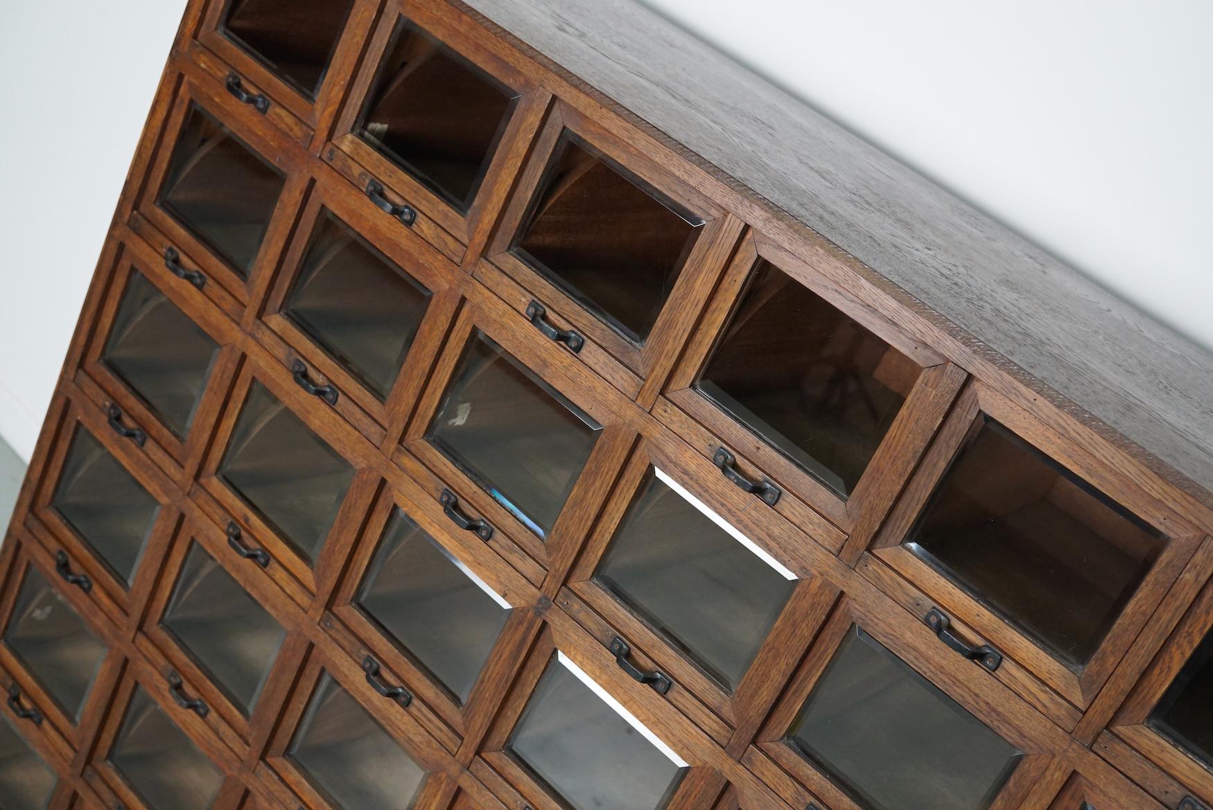 Antique German Oak Haberdashery Shop Cabinet, 1920/30s For Sale 4