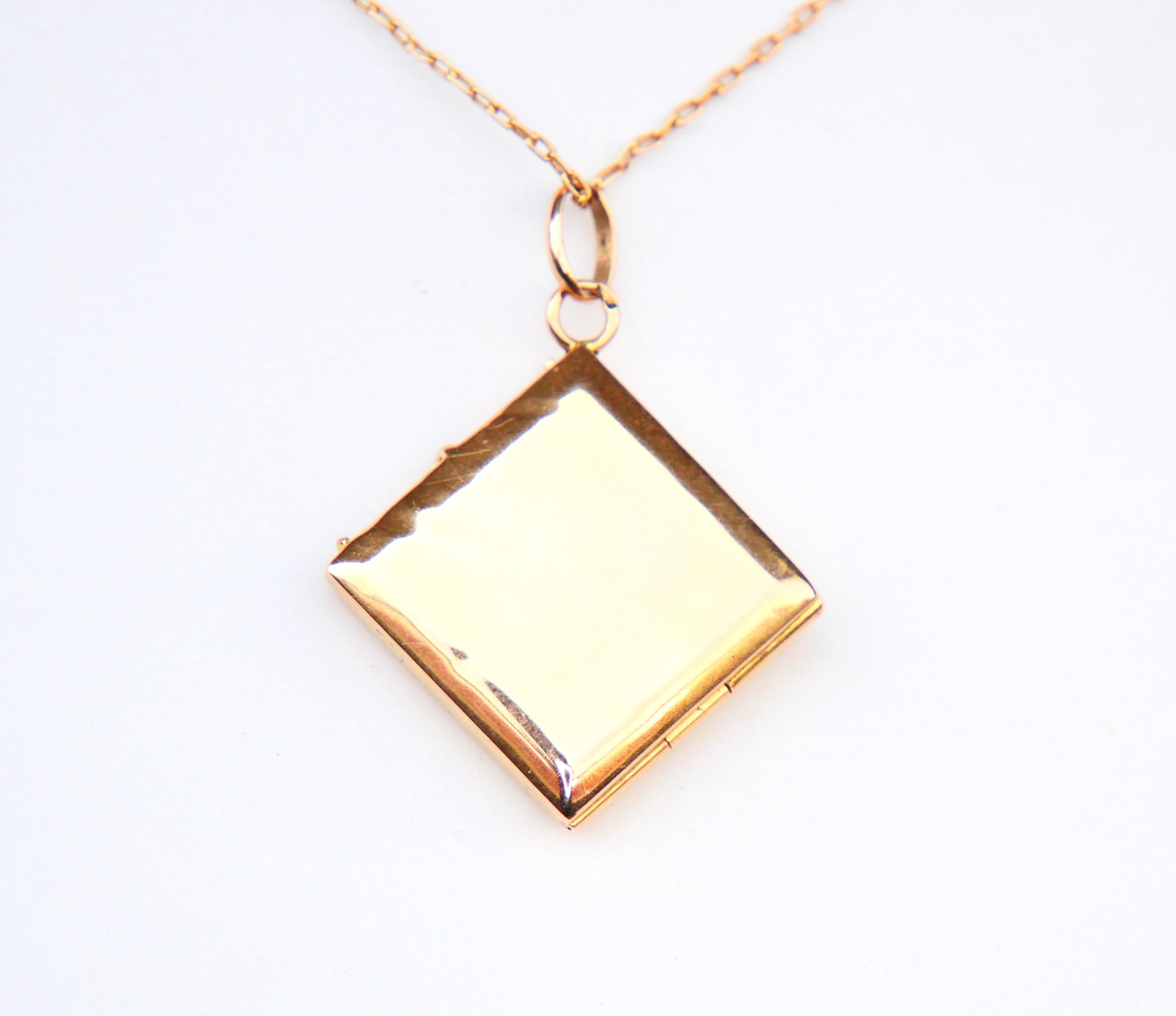 Antique médaillon allemand non porté avec pendentif en or massif 18 carats 5,6 g en vente 1