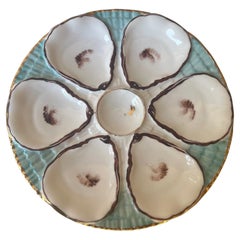 Antique German Oyster Plate by Carl Tielsch