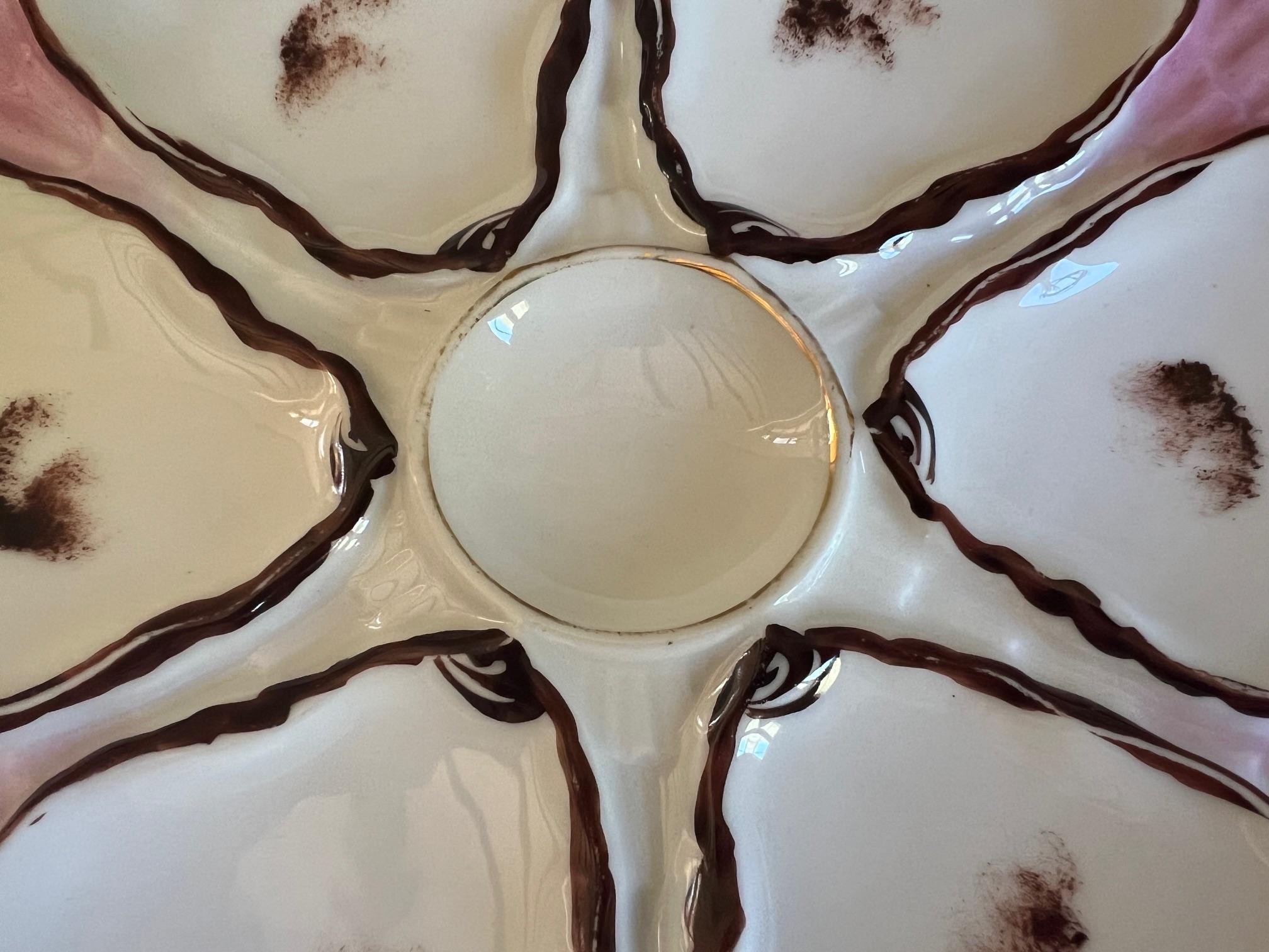 Antique German Oyster Plate by Carl Tielsch 2
