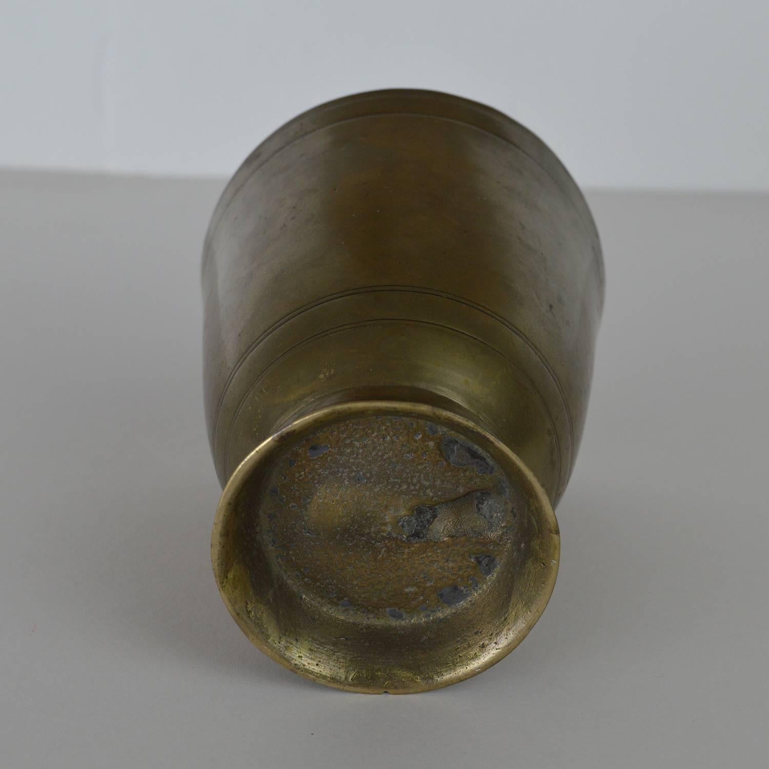 Cast Antique German Paktong Tumbler Cup, 17th Century For Sale