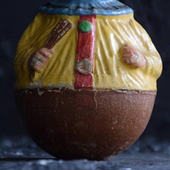 Antique German Papier Mâché Roly Poly Clown Toy by Schoenhut