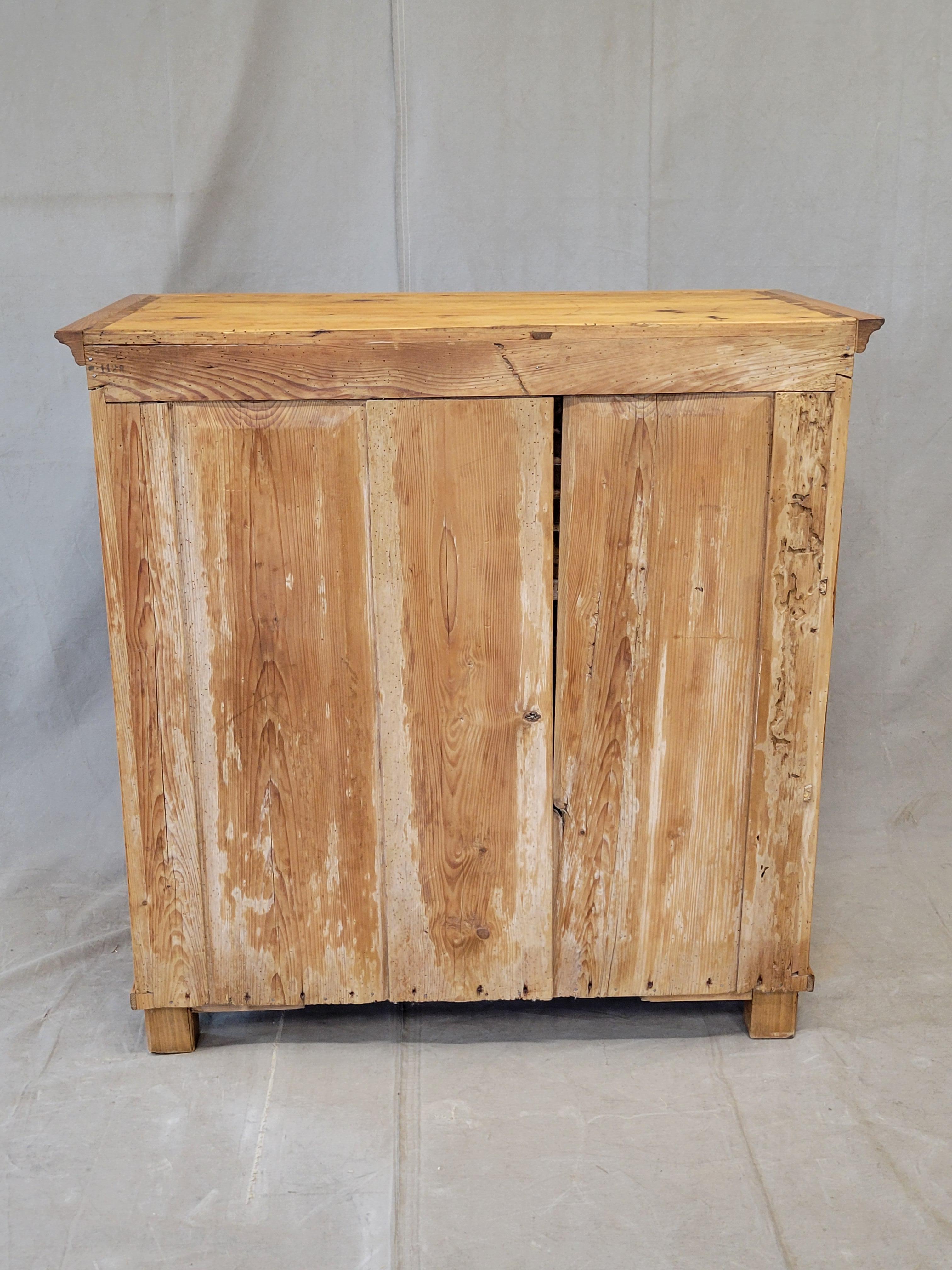 Antique German Pine Locking Pie or Larder Cabinet For Sale 8