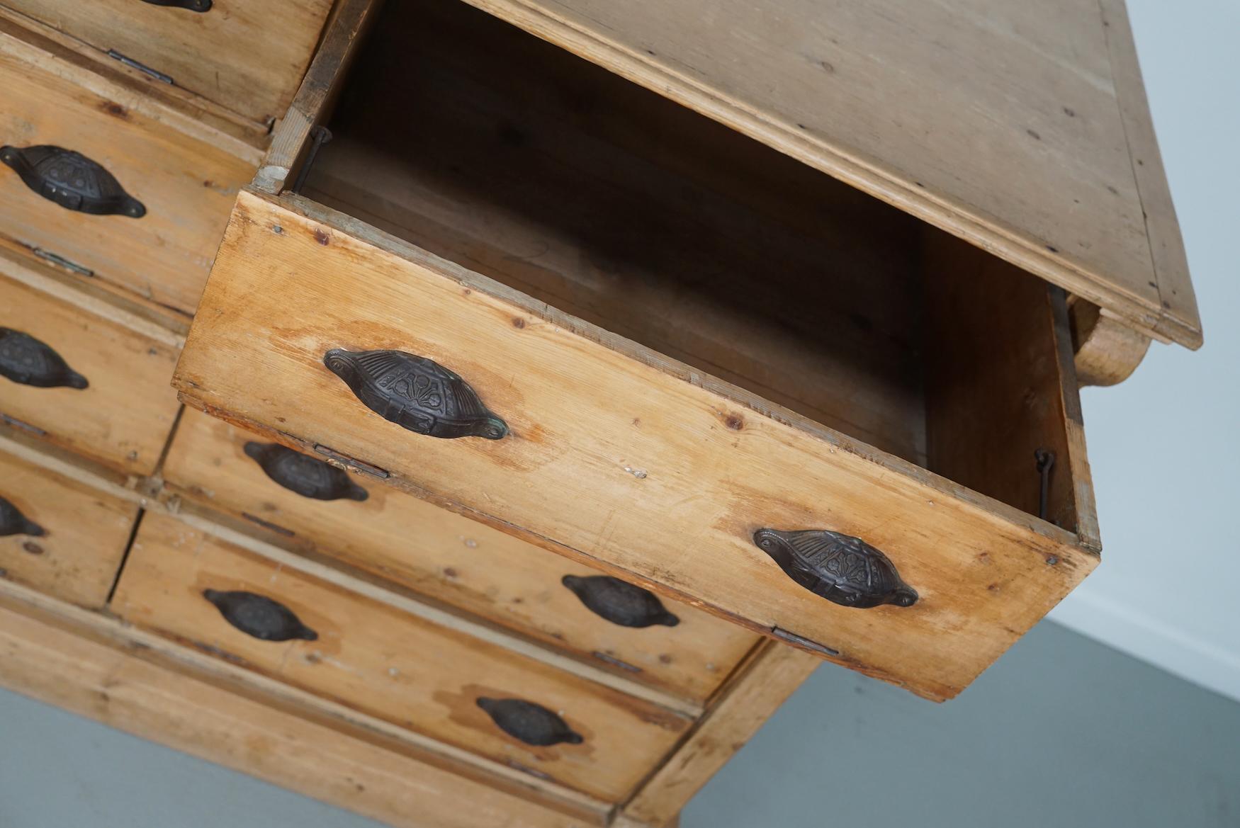 Industriale Antique German Pine Shop Cabinet, Early 20th Century in vendita