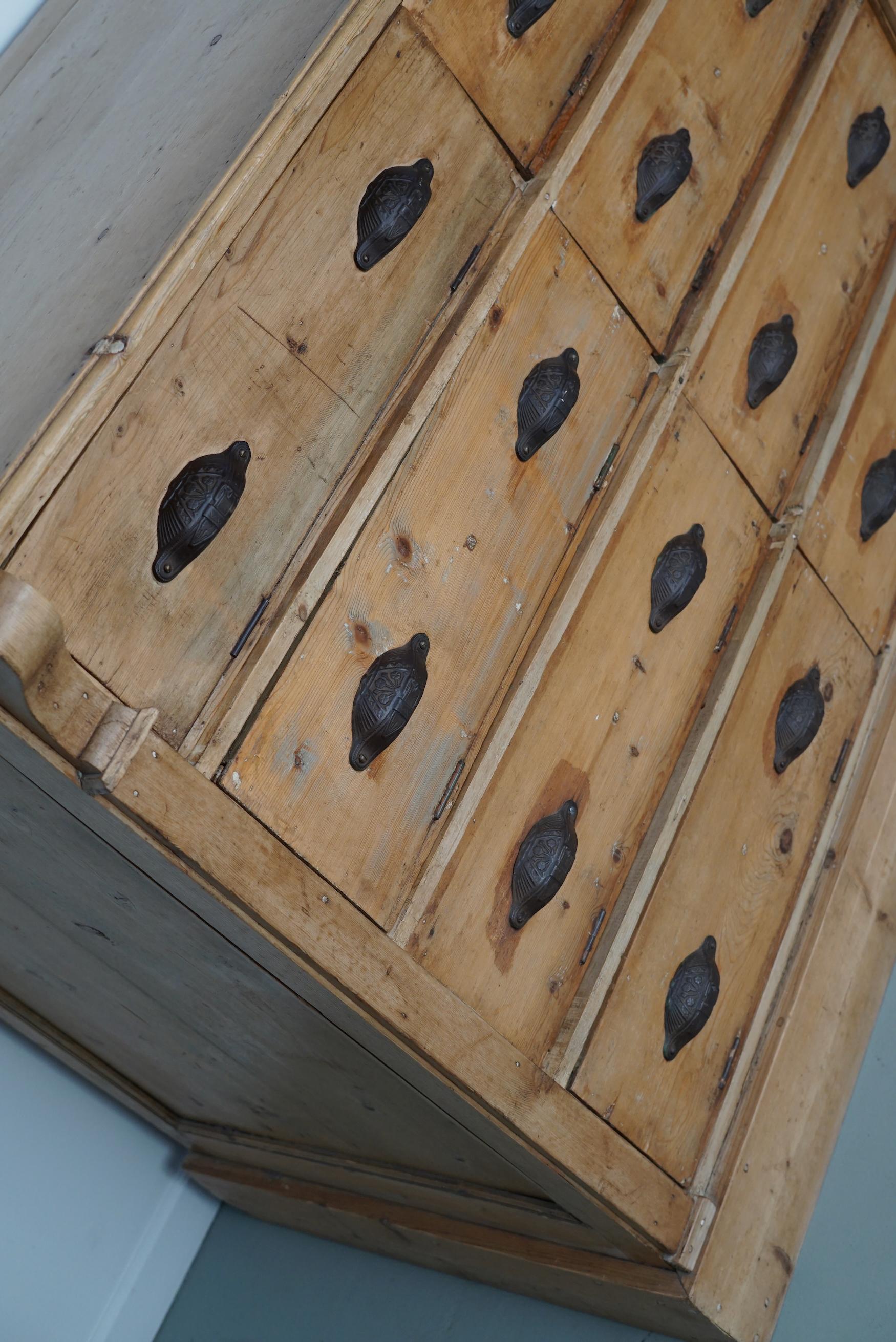 Inizio XX secolo Antique German Pine Shop Cabinet, Early 20th Century in vendita