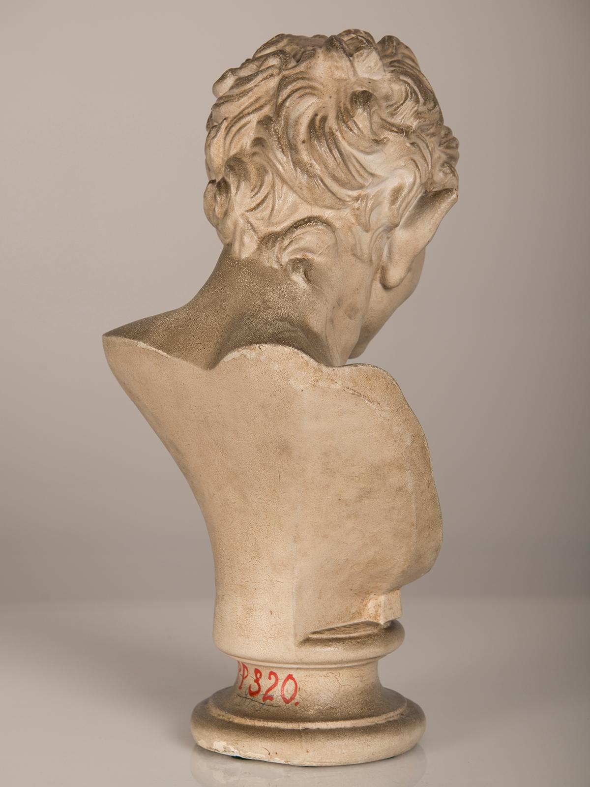 Antique German Plaster Bust Germany Hohenzollern Collection, circa 1890 In Good Condition For Sale In Houston, TX