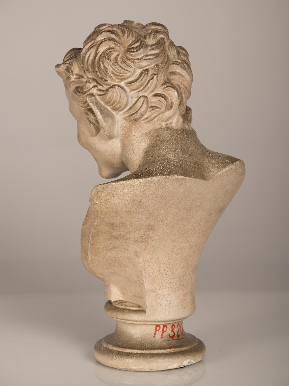 Late 19th Century Antique German Plaster Bust Germany Hohenzollern Collection, circa 1890 For Sale