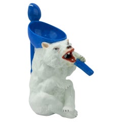 Antique German Polar Bear Form Porcelain Syrup Pitcher