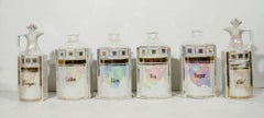 Antique German Porcelain Apothecary Jars and Spice Set, 12 Piece