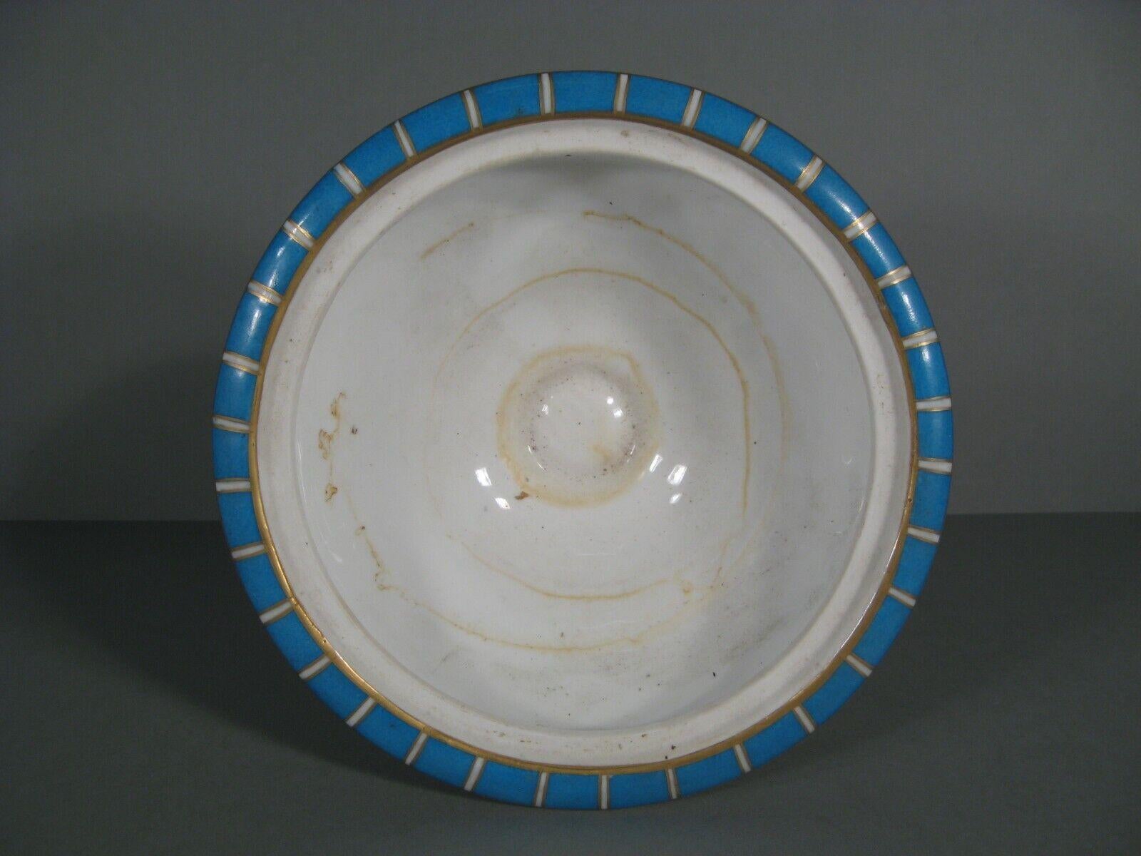 Antique German Porcelain Coupe with Atlas and Hercules Decoration - 1Y132 2