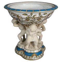 Antique German Porcelain Coupe with Atlas and Hercules Decoration - 1Y132