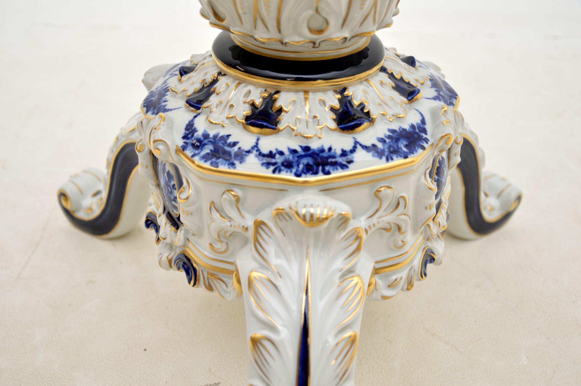 Antique German Porcelain Occasional Tripod Table For Sale 5