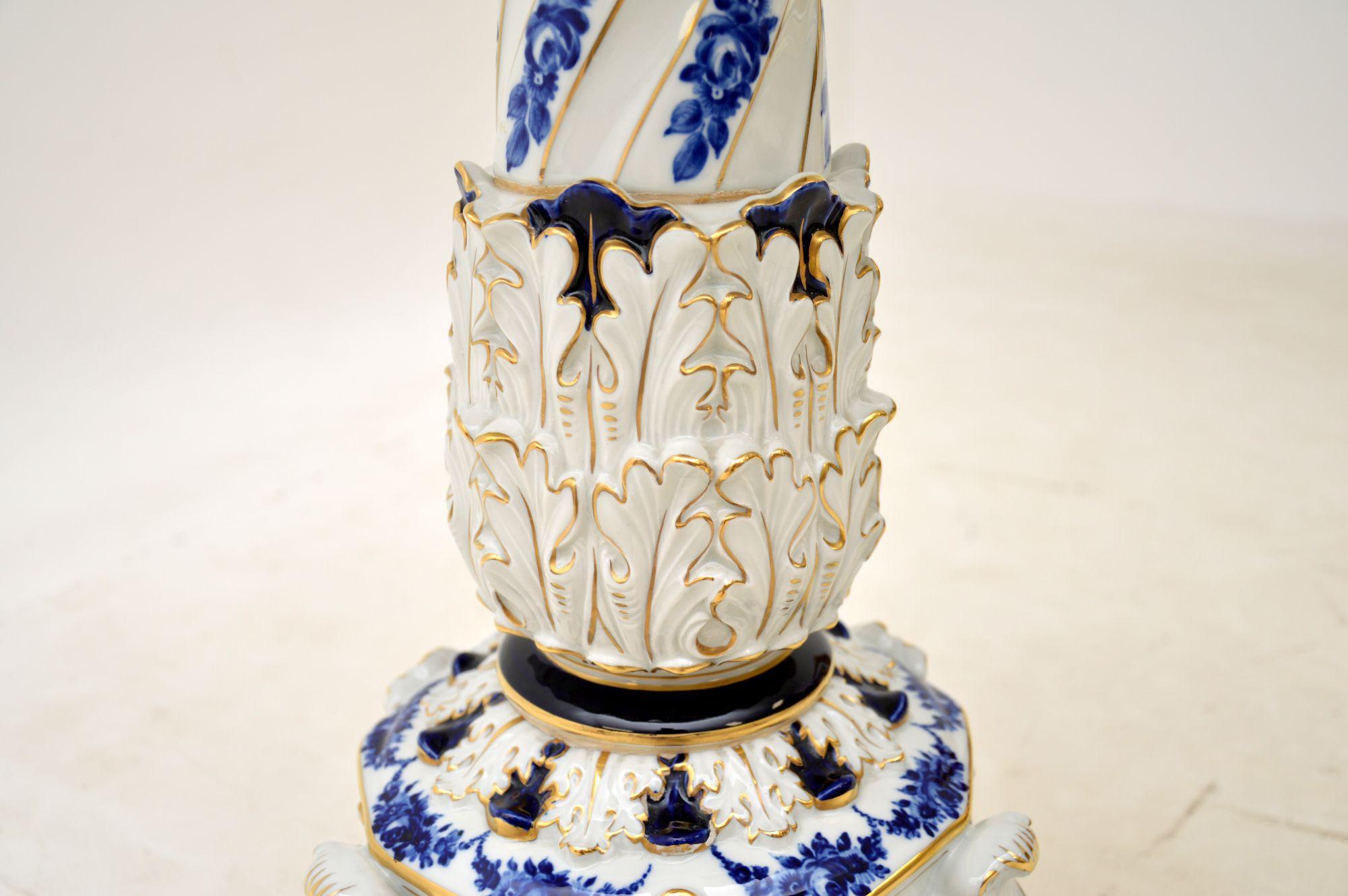 Antique German Porcelain Occasional Tripod Table For Sale 1