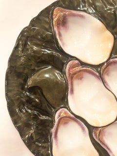 Antique German Porcelain Turkey Pattern Oyster Plate signed Carl Tielsch Co.