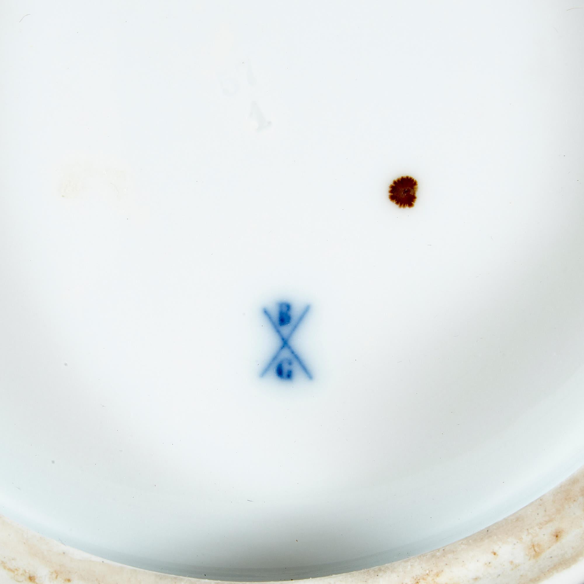 Servicio de postres de doce piezas de porcelana alemana antigua en venta 1
