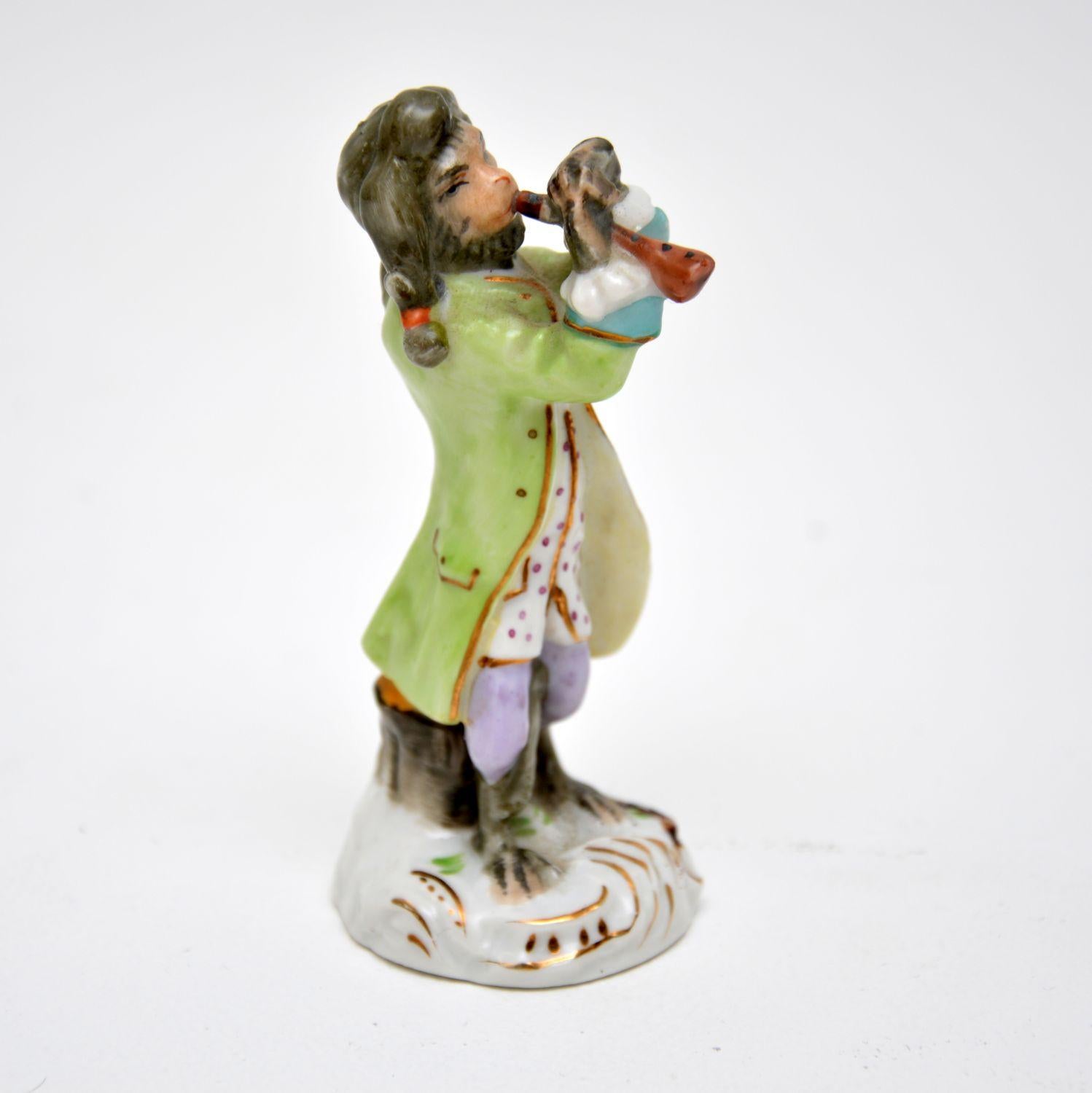 19th Century Antique German Pottery Monkey Band Figurines