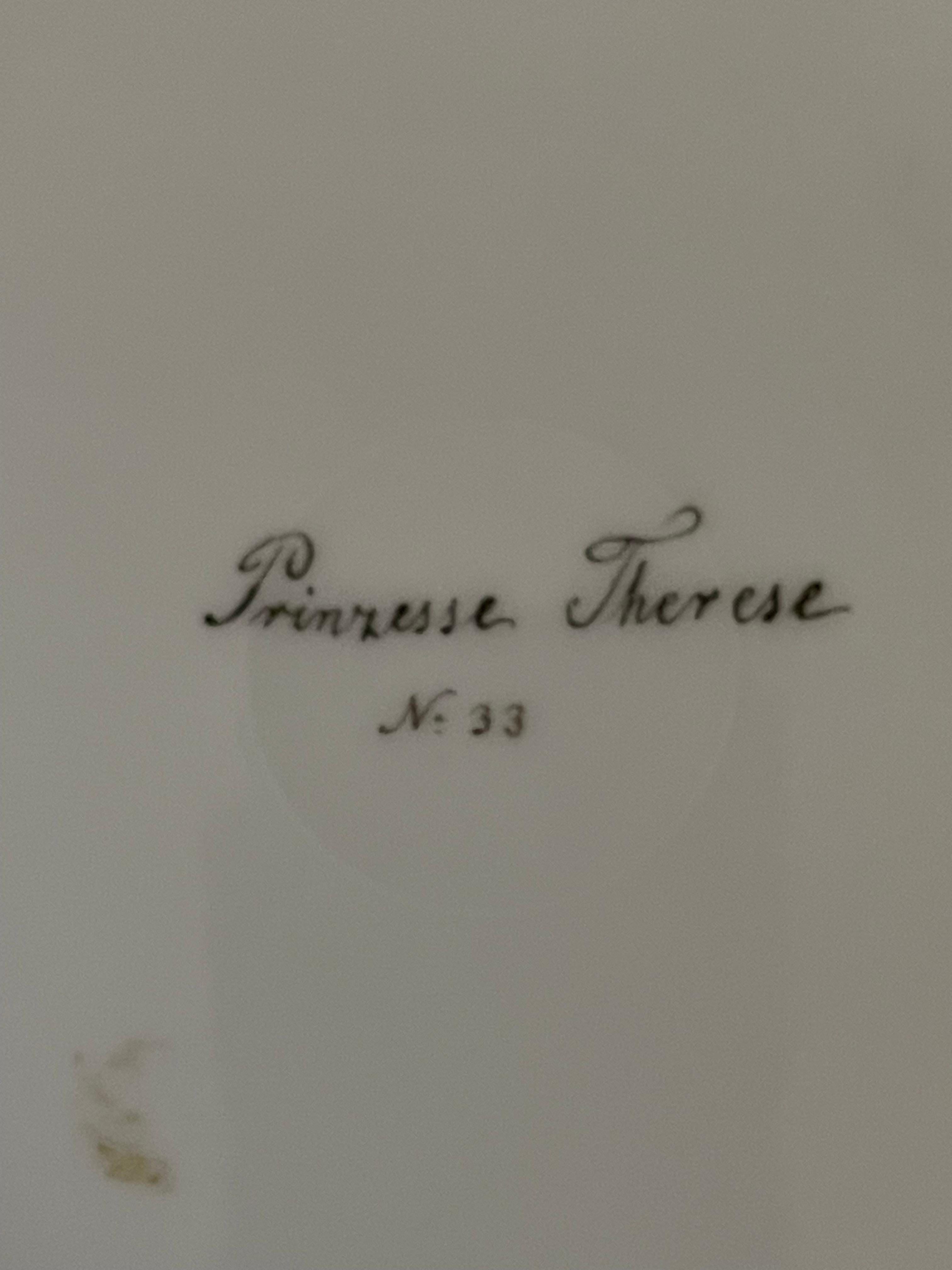 Antique German Princess Therese Portrait Porcelain Plate For Sale 1