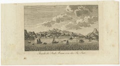 Antique German Print of Macau or Macao in Asia, Published Around 1800