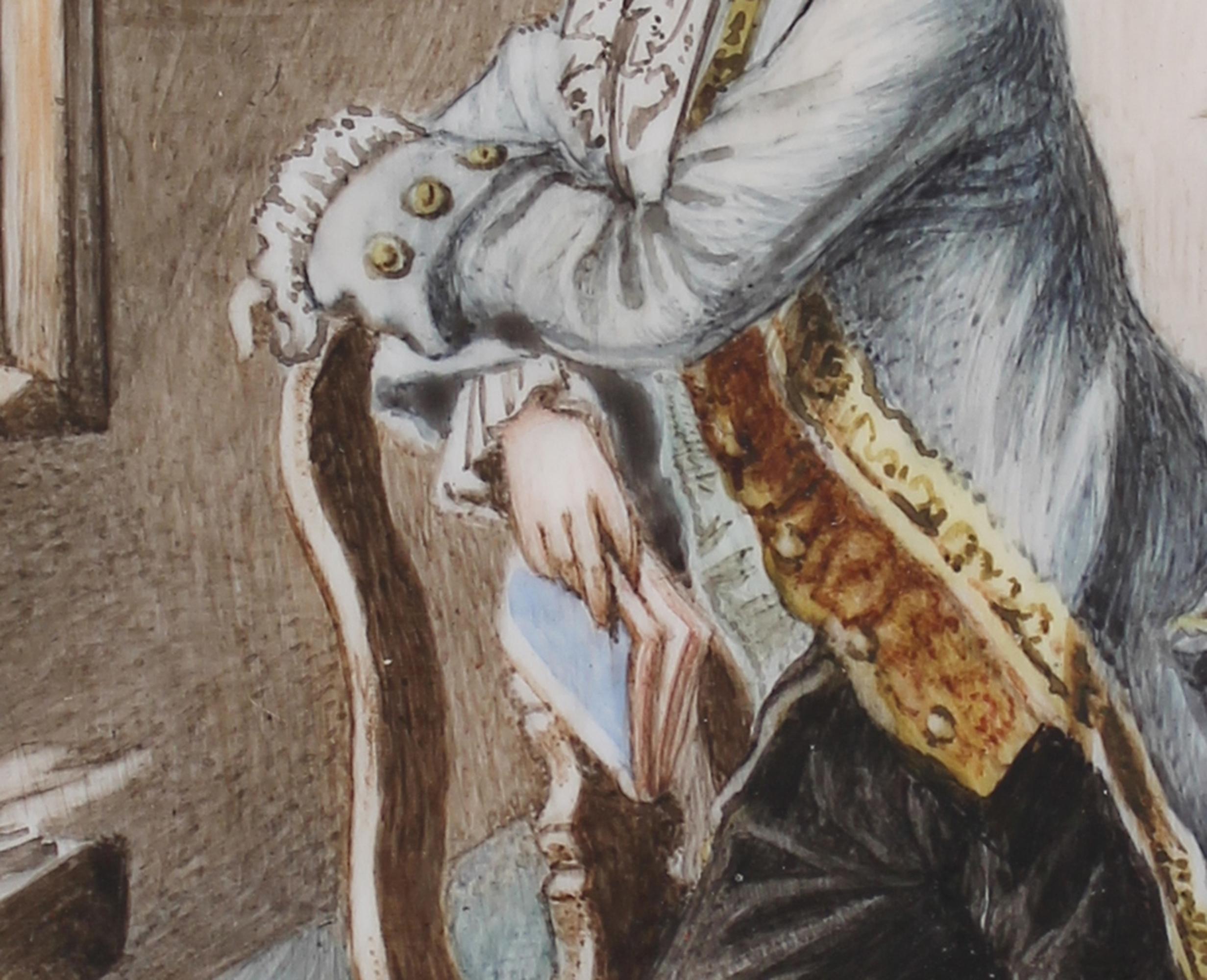 Antike preußische Miniaturmalerei Porträt von J.W. von Goethe (Gold) im Angebot