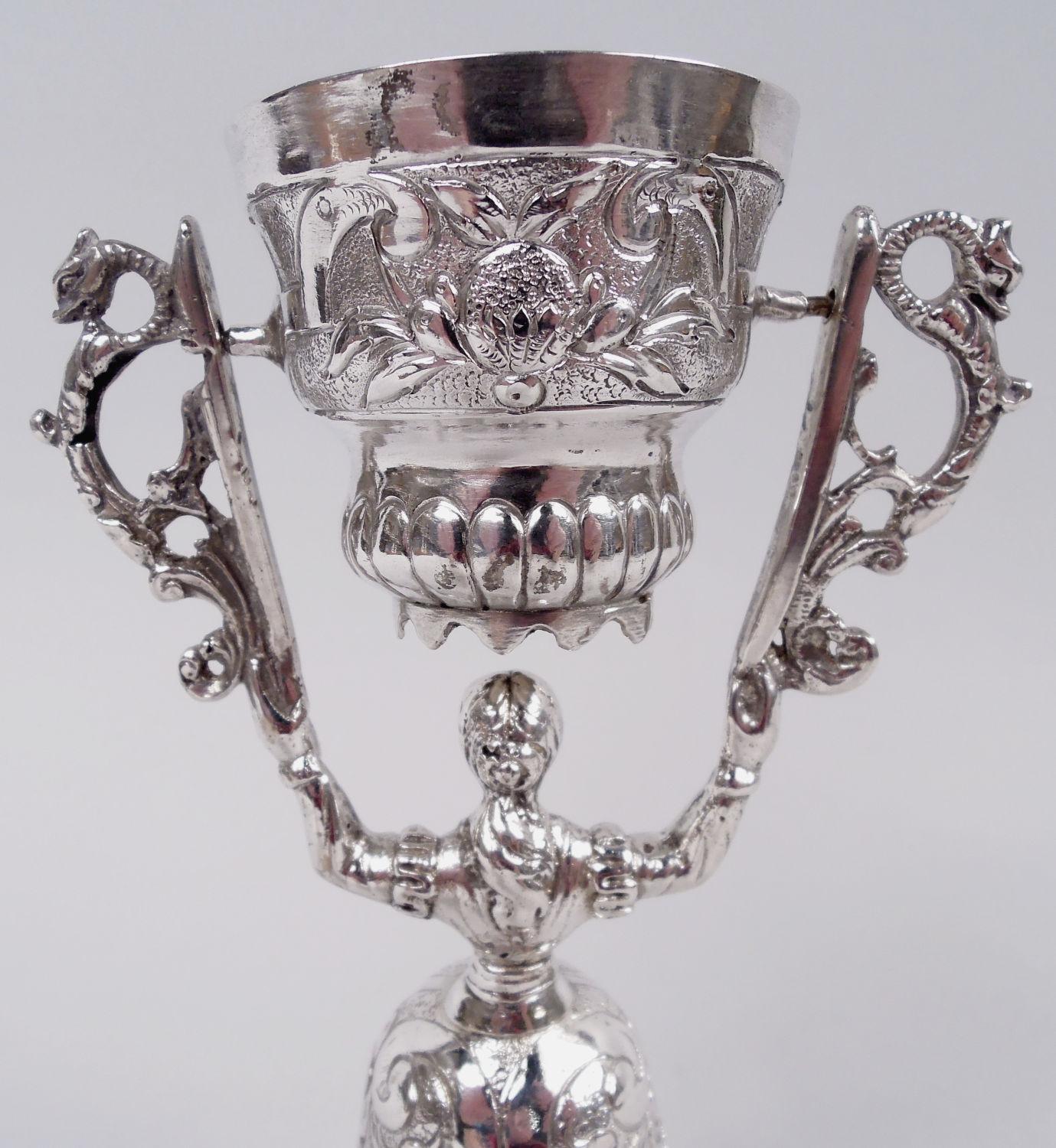 Antigua Copa de Bodas Jungfrau Renacimiento Alemán Plata Silver en venta