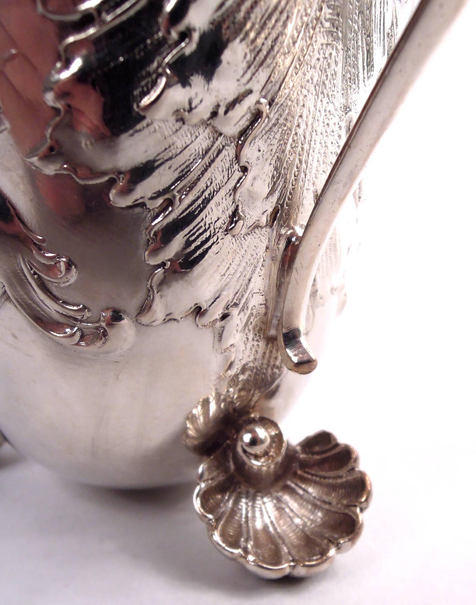 Antique German Rococo Silver Creamer en venta 1