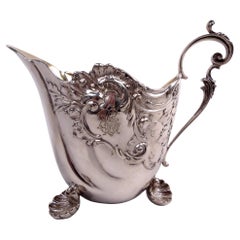 Antique German Rococo Silver Creamer