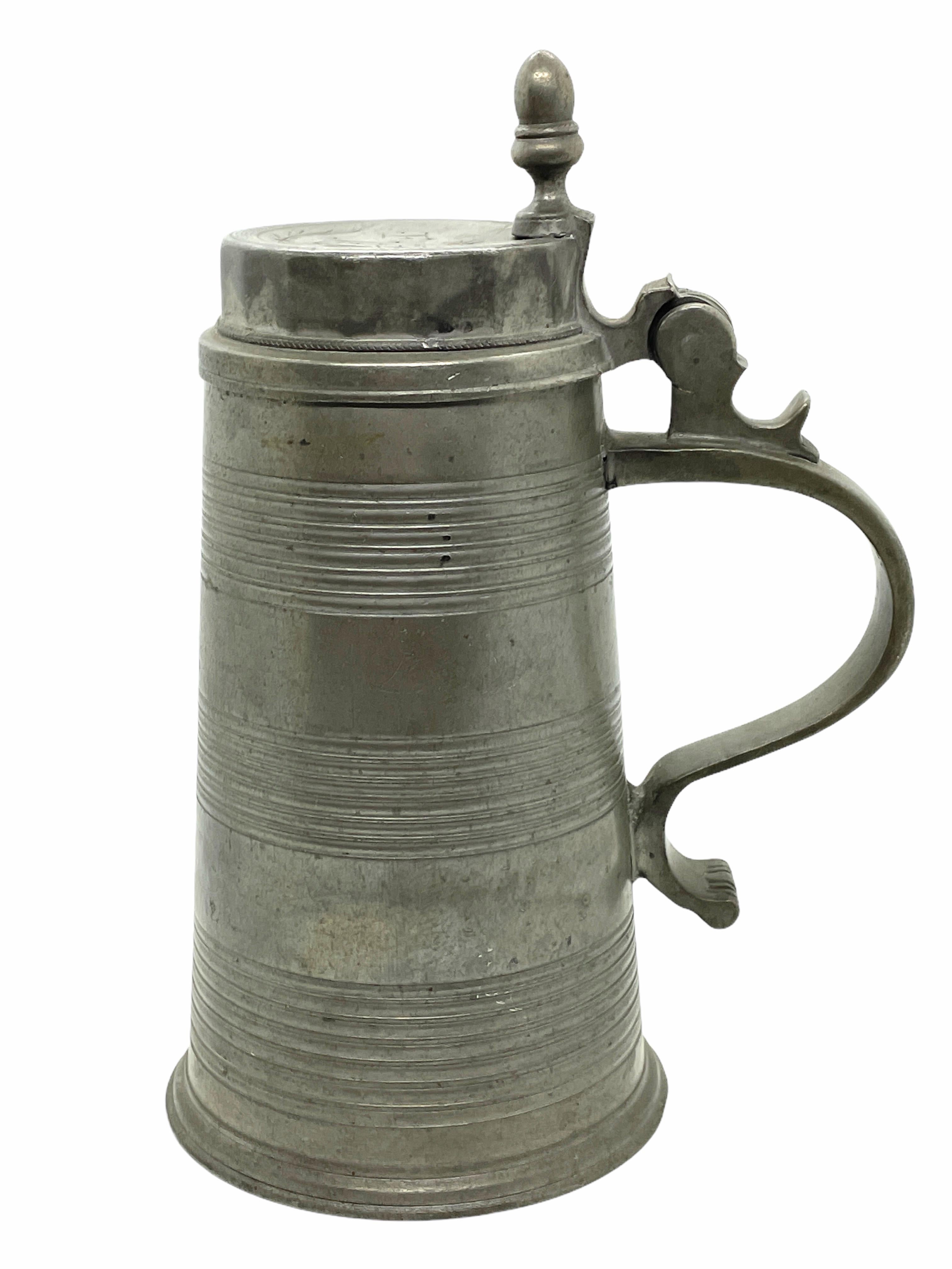 pewter beer stein with lid