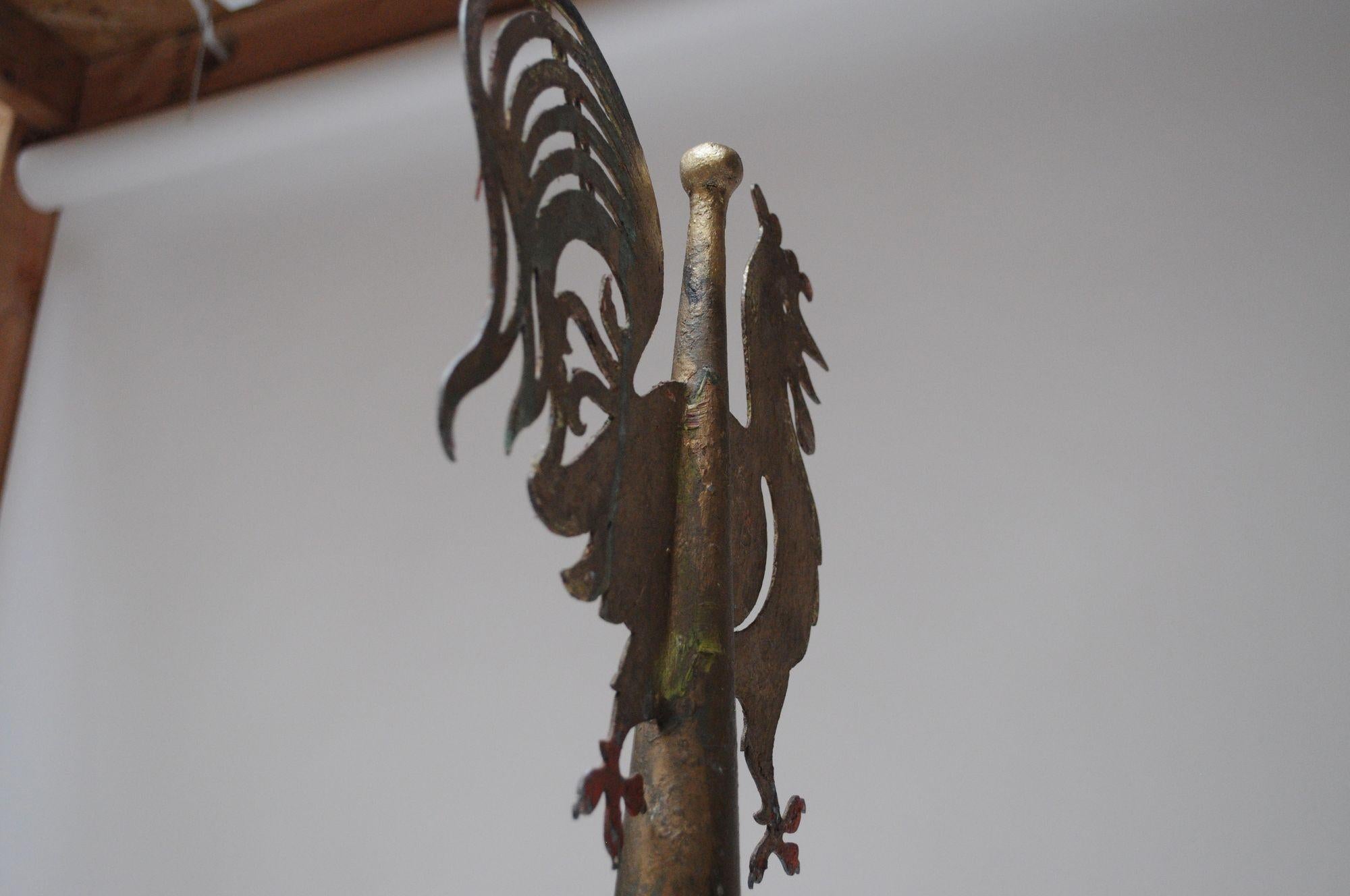 Antique German Rooster Mounted Weathervane For Sale 1