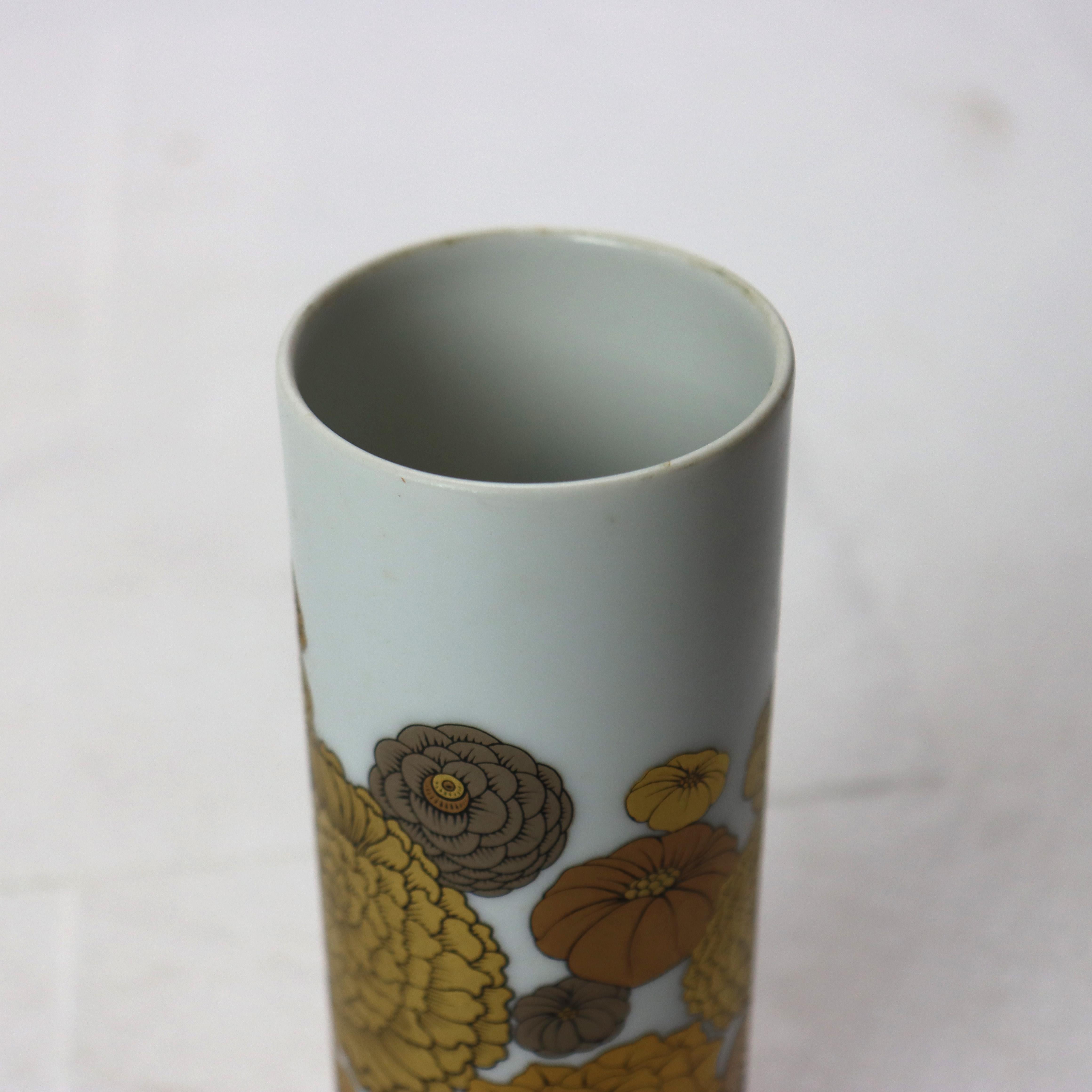 Ancien Vase en Porcelaine Allemande Rosenthal peint à la main et doré Vase en Porcelaine Signé en vente 1