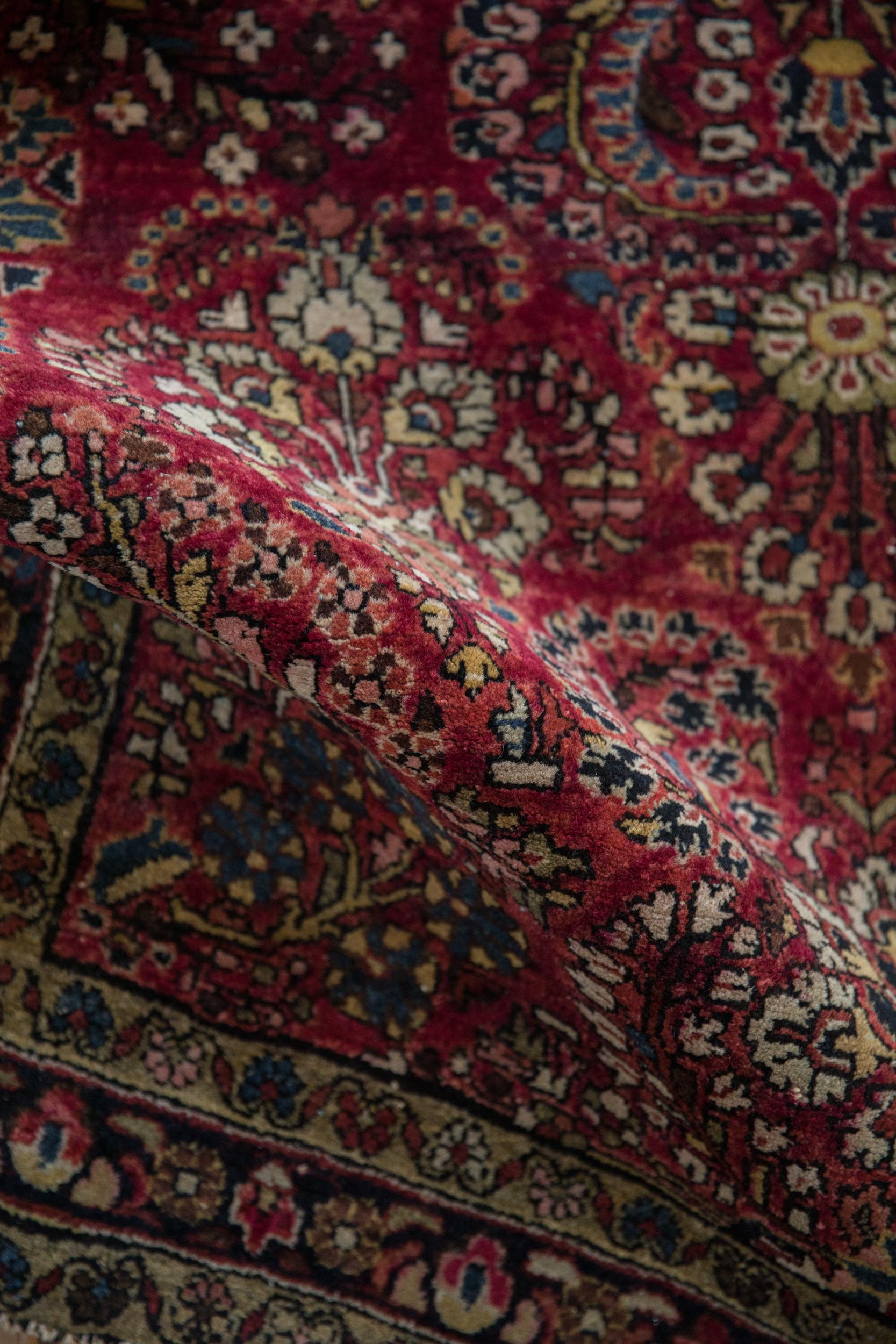 Antiker deutscher Sarouk-Teppich (Wolle) im Angebot