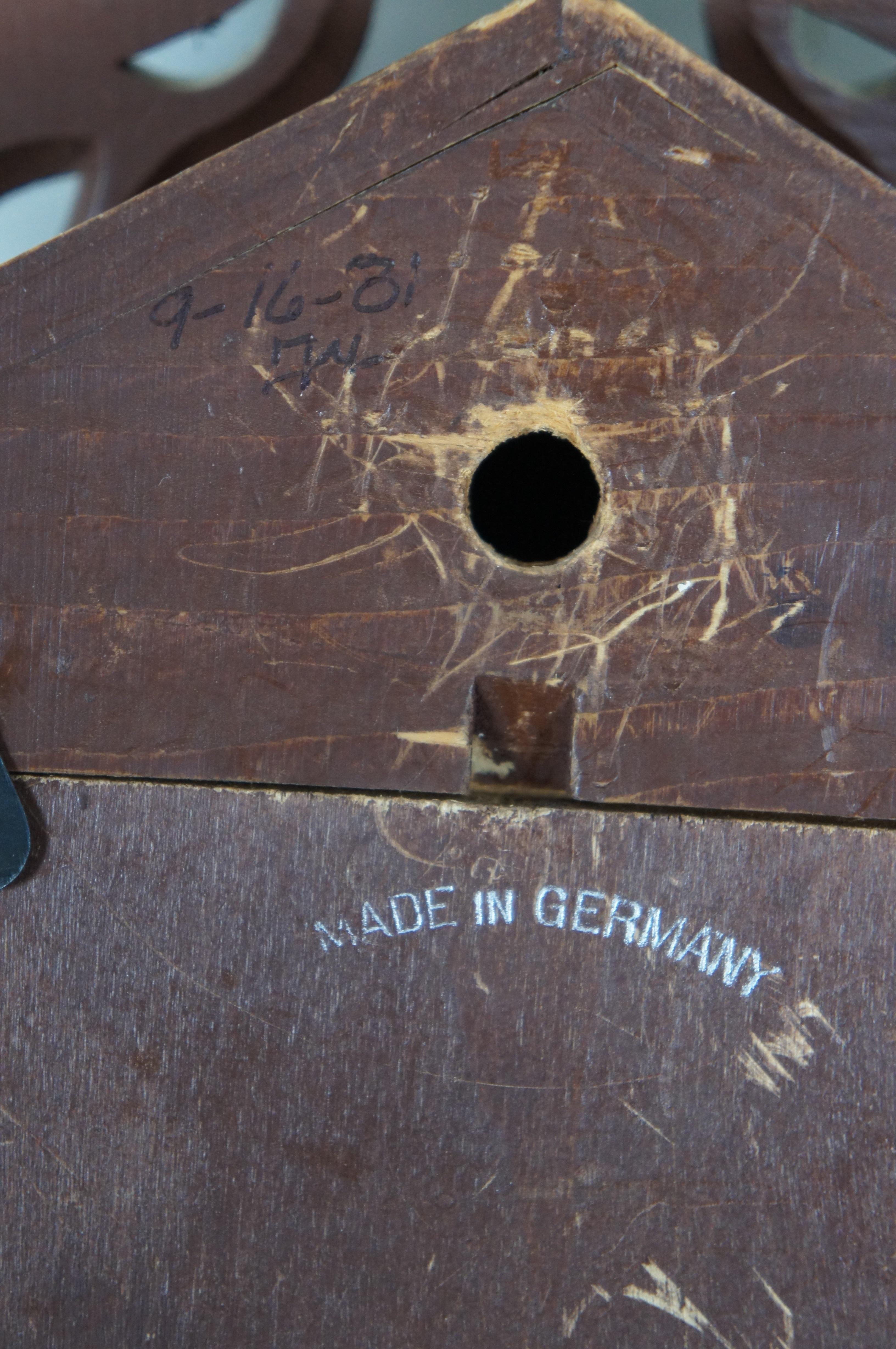 Antique German Schatz & Sohne Black Forest 8 Day Stag Hunt Cuckoo Clock 17