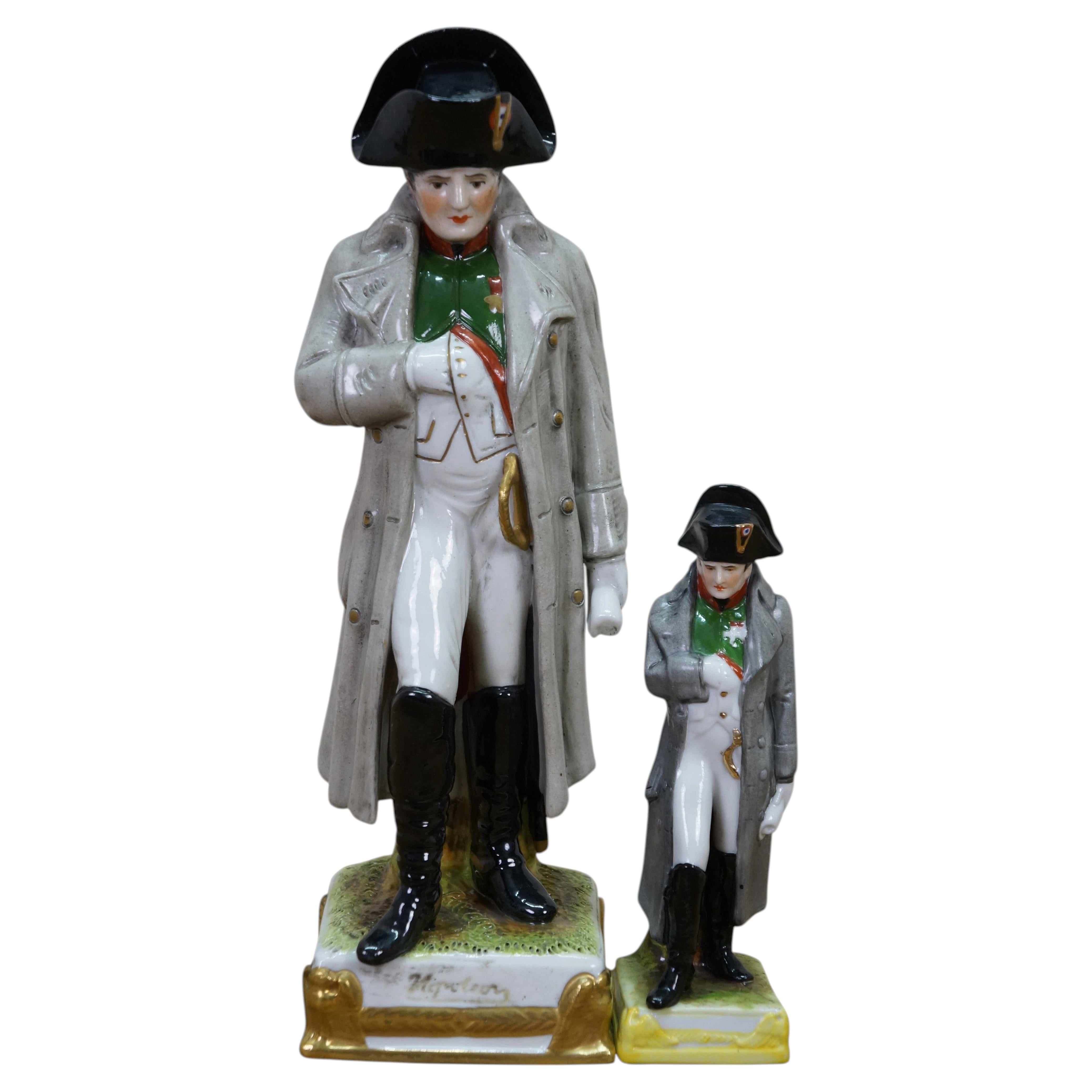 Antique German Scheibe Alsbach Kister KPM Napoleon Porcelain Figurines 6" & 10"
