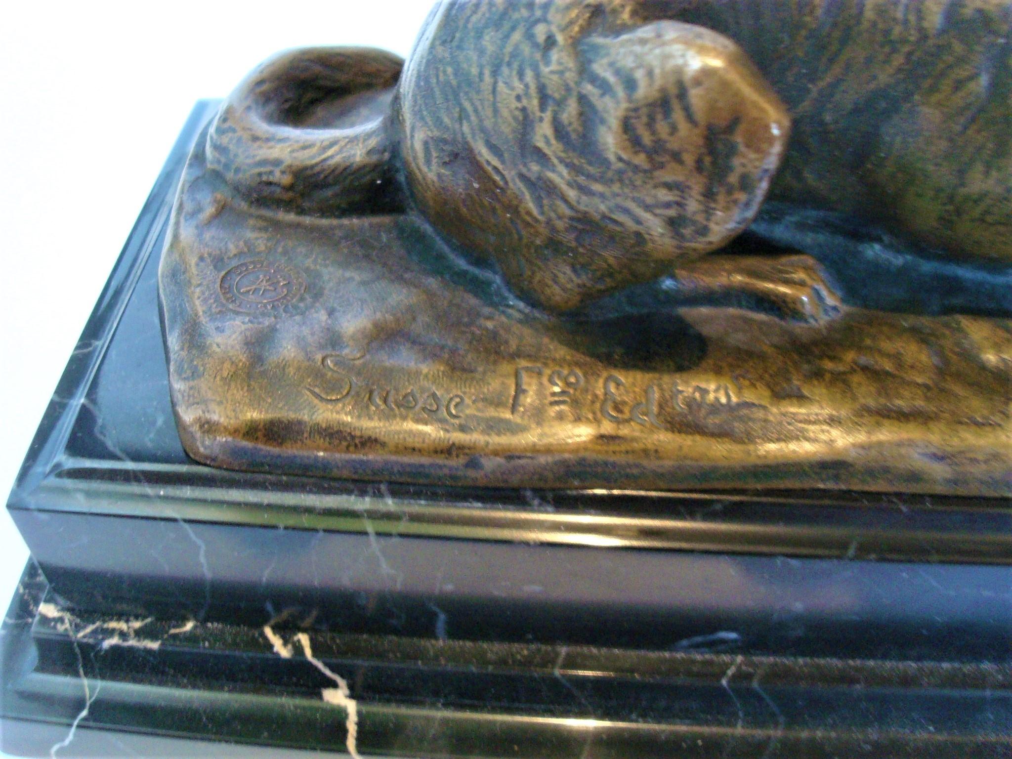 Antique German Shepherd Bronze Sculpture of Dog by Pierre Nicolas Tourgueneff 2