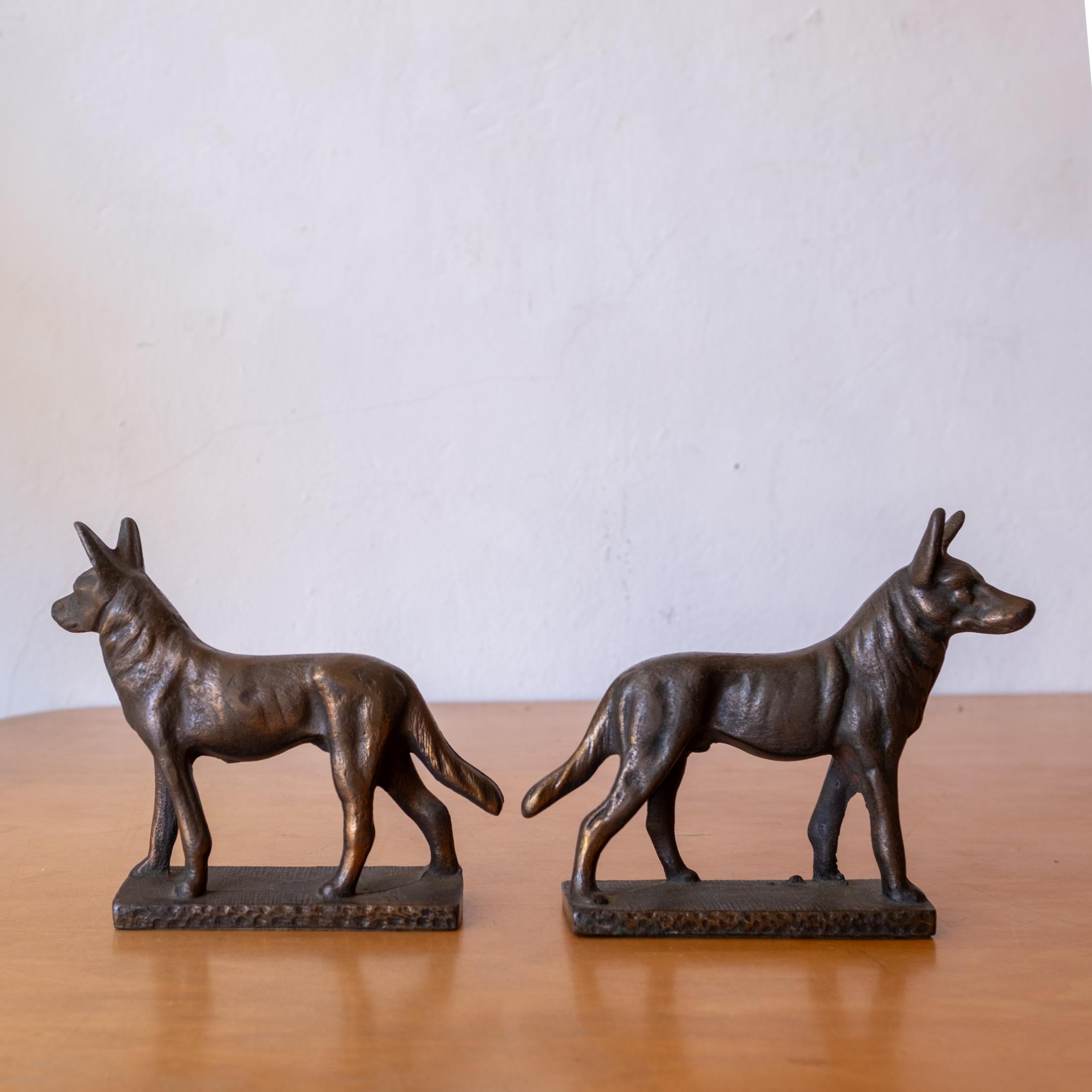 Antico fermalibri tedesco Sheppard con sculture in bronzo in vendita 3