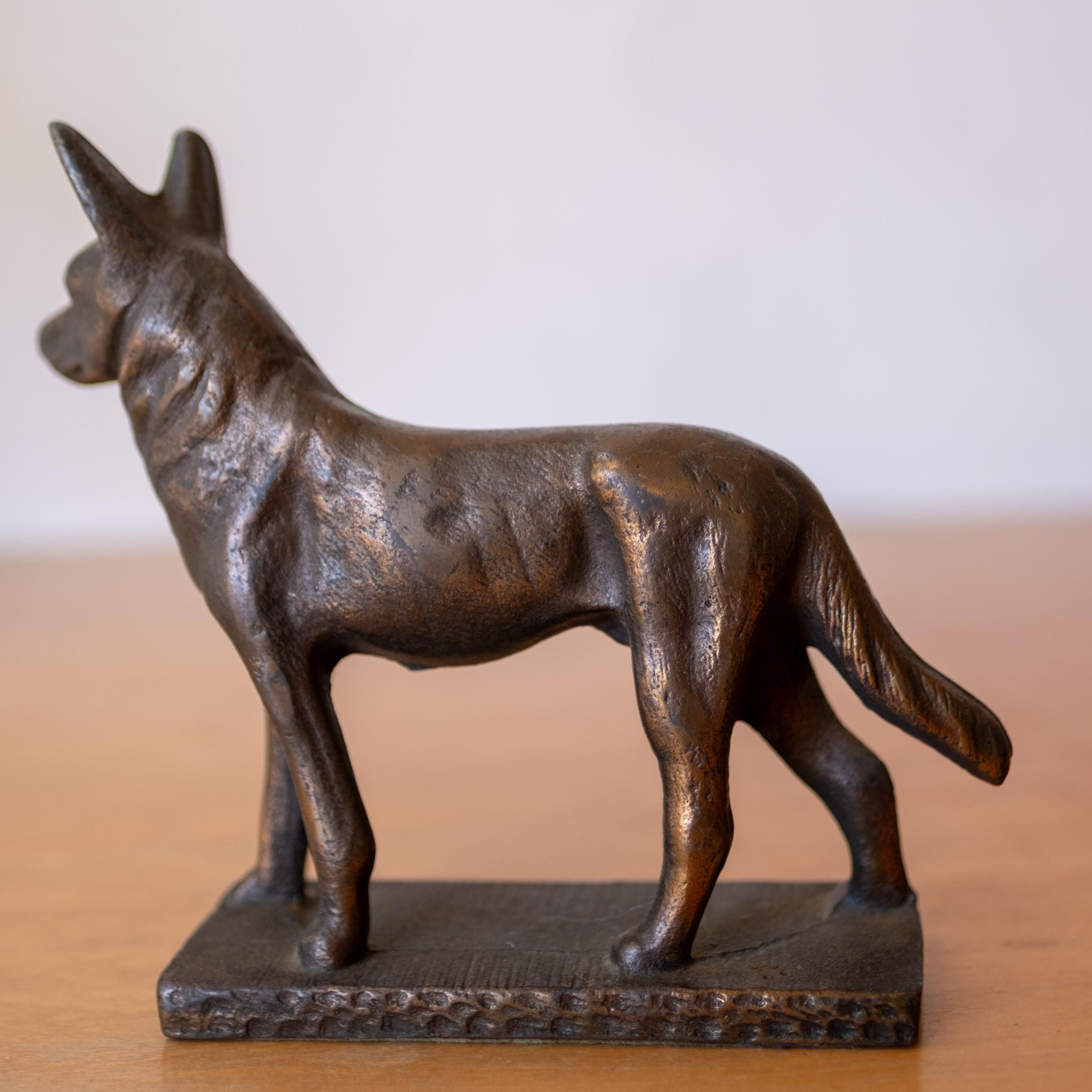 Antico fermalibri tedesco Sheppard con sculture in bronzo in vendita 6