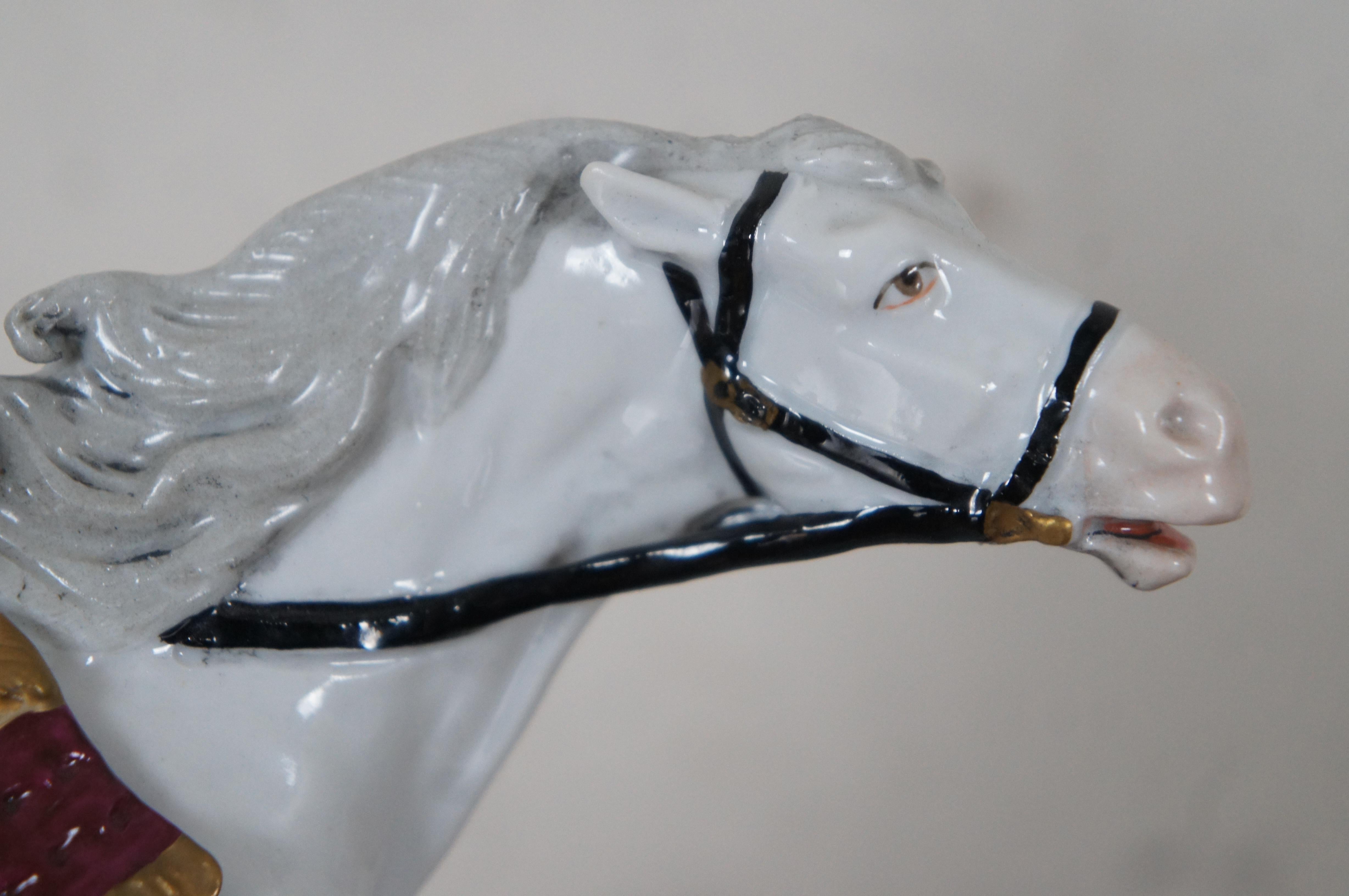 Antique German Shiebe Alsbach Kister KPM Porcelain Napoleon Horse Figurine 10