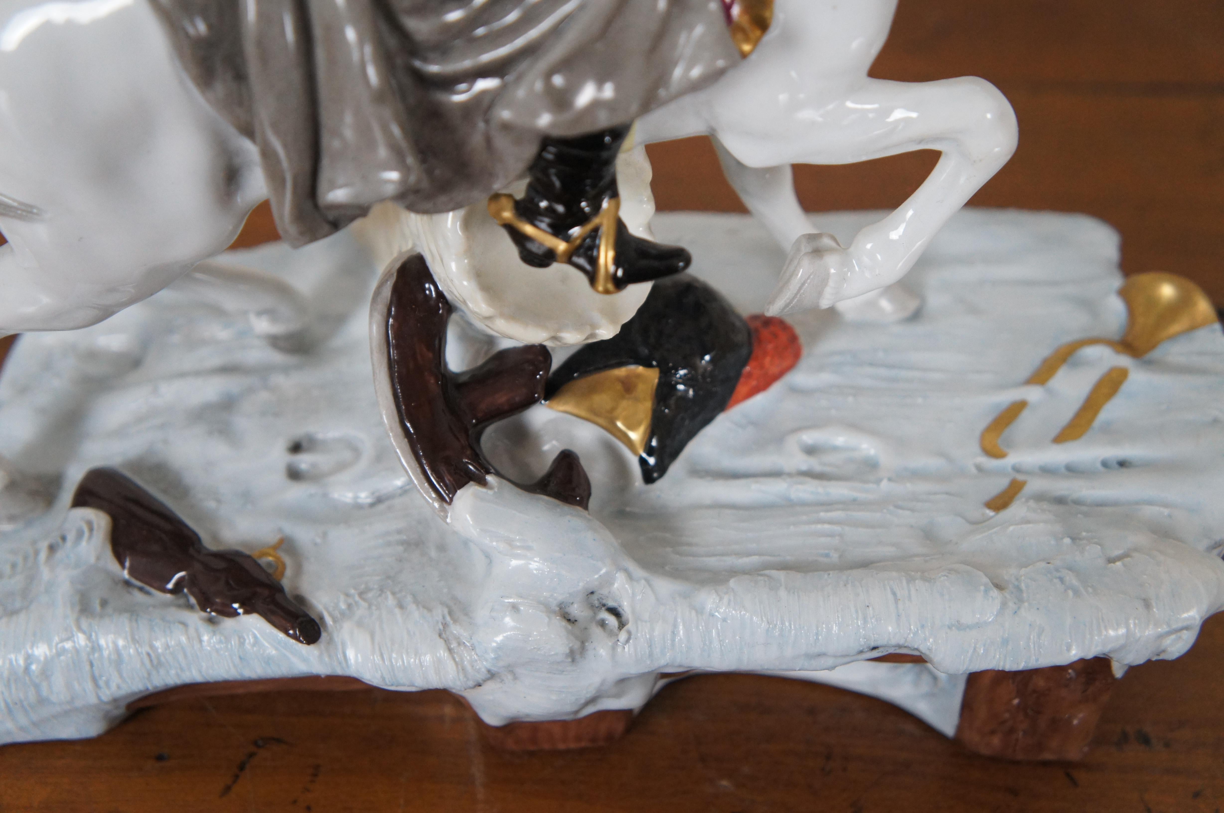 Antique German Shiebe Alsbach Kister KPM Porcelain Napoleon Horse Figurine 10
