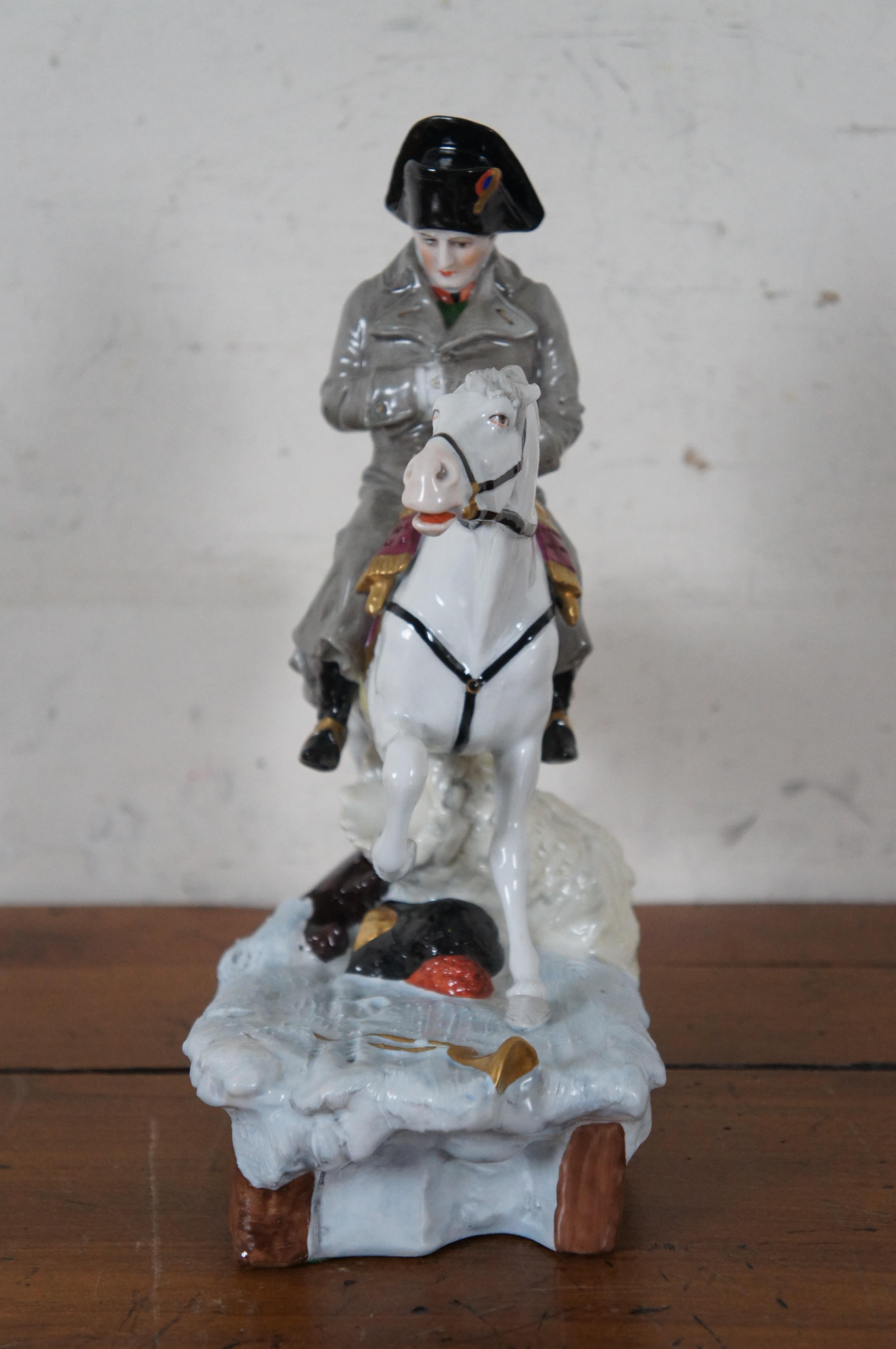 20th Century Antique German Shiebe Alsbach Kister KPM Porcelain Napoleon Horse Figurine 10