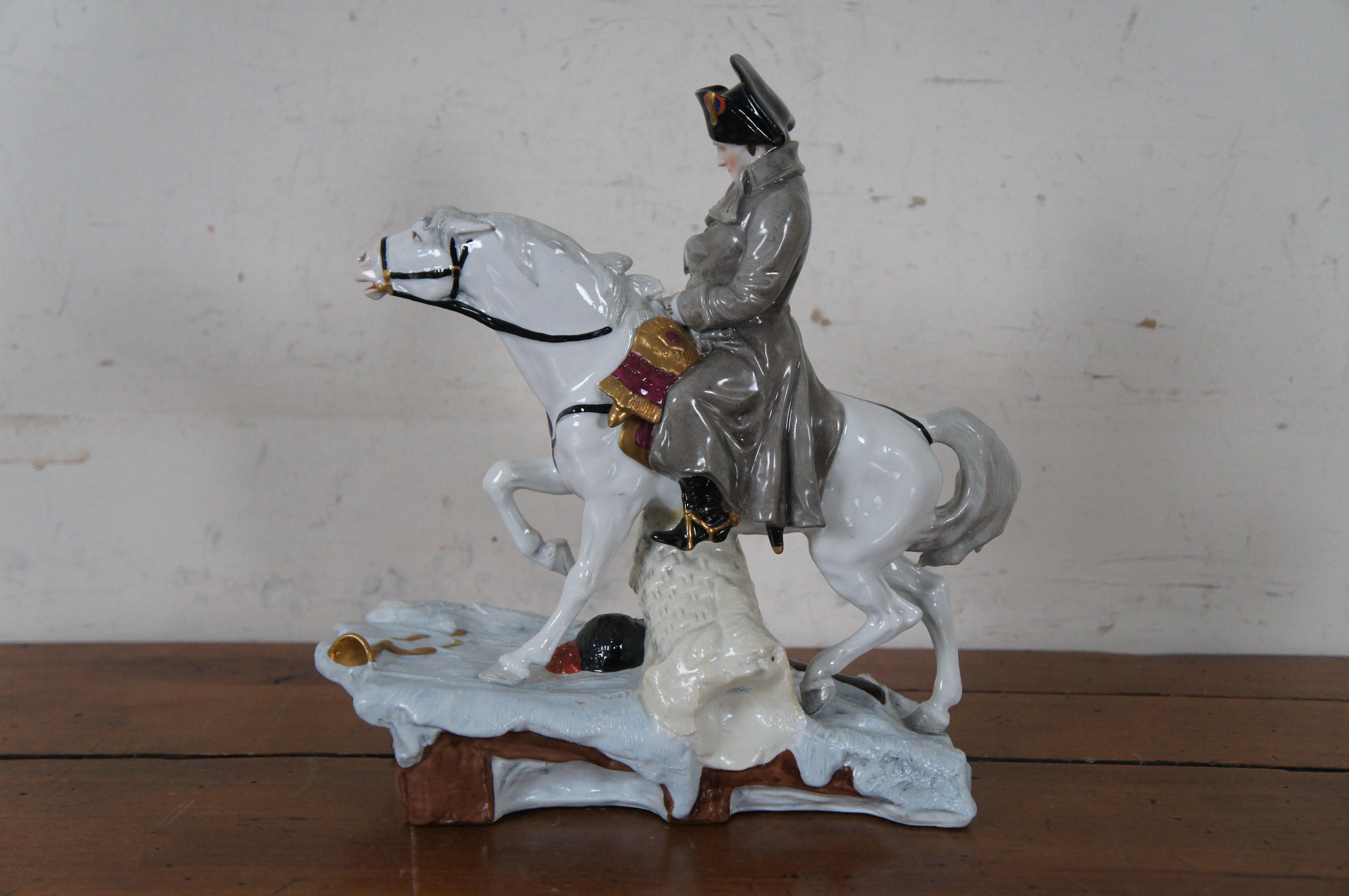 Antique German Shiebe Alsbach Kister KPM Porcelain Napoleon Horse Figurine 10